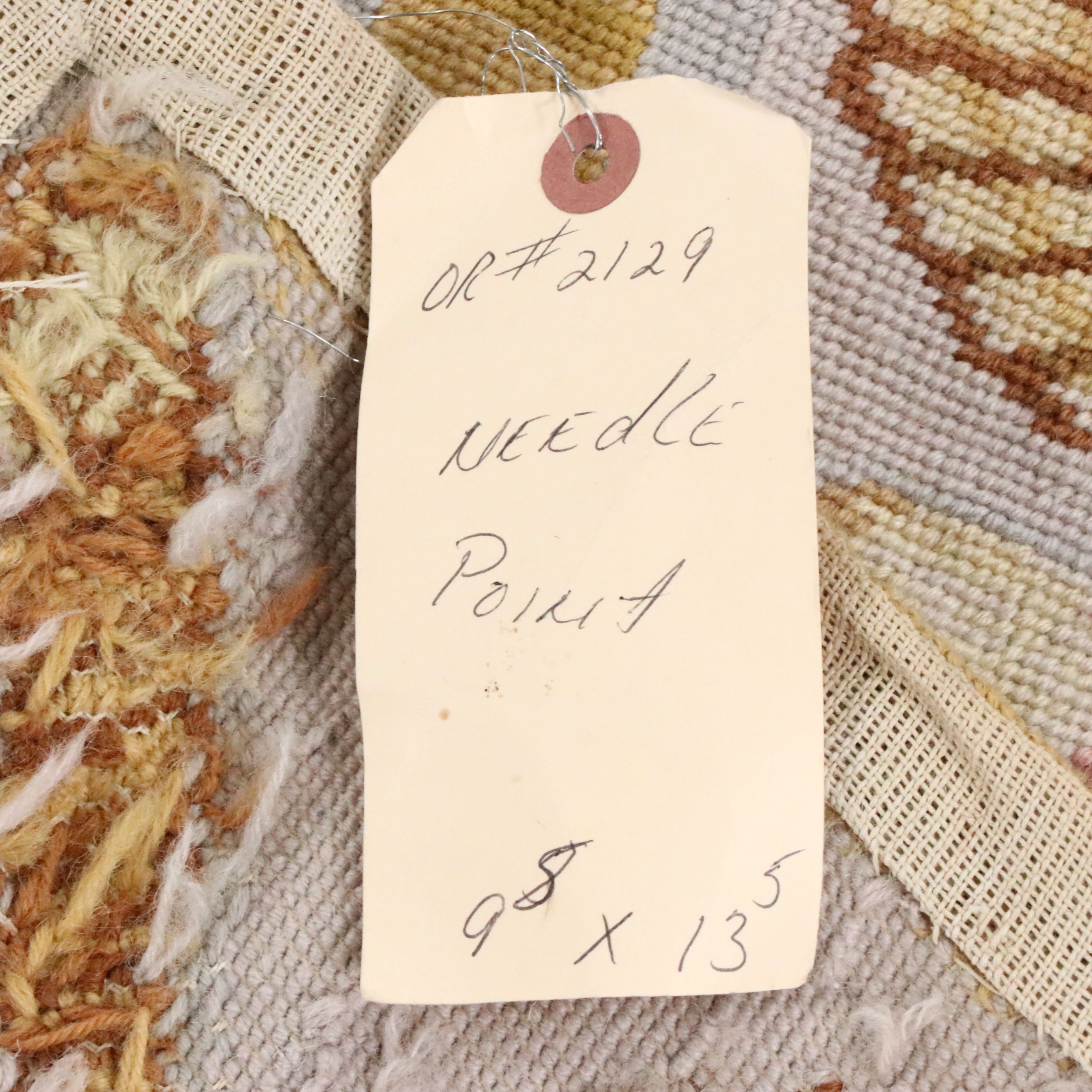 9'9 x 15'3 Handmade Needlepoint Chinese Nautical Trellis Theme Room-Sized Rug