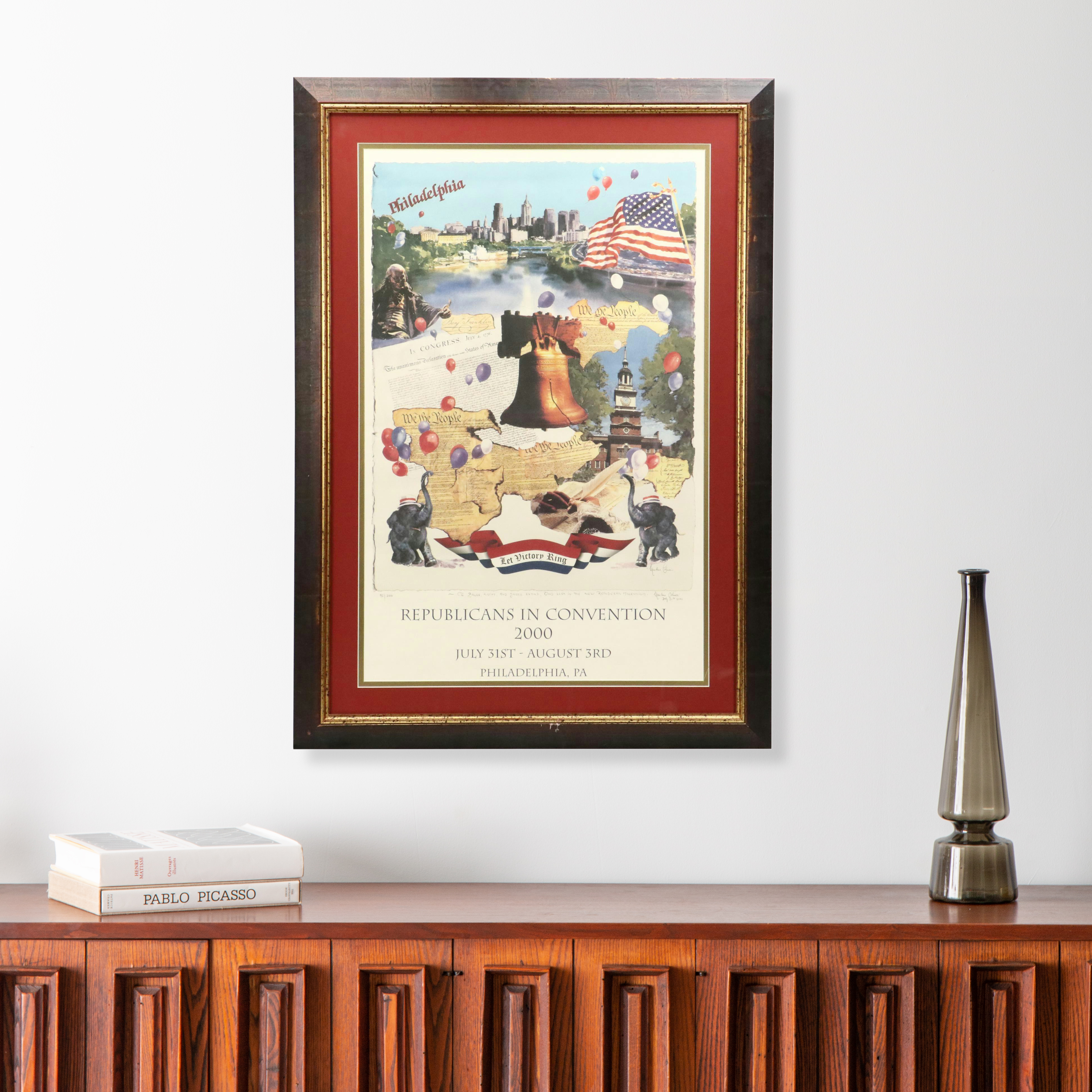 Marlene Colucci Offset Lithograph Republican Convention Poster, 2000