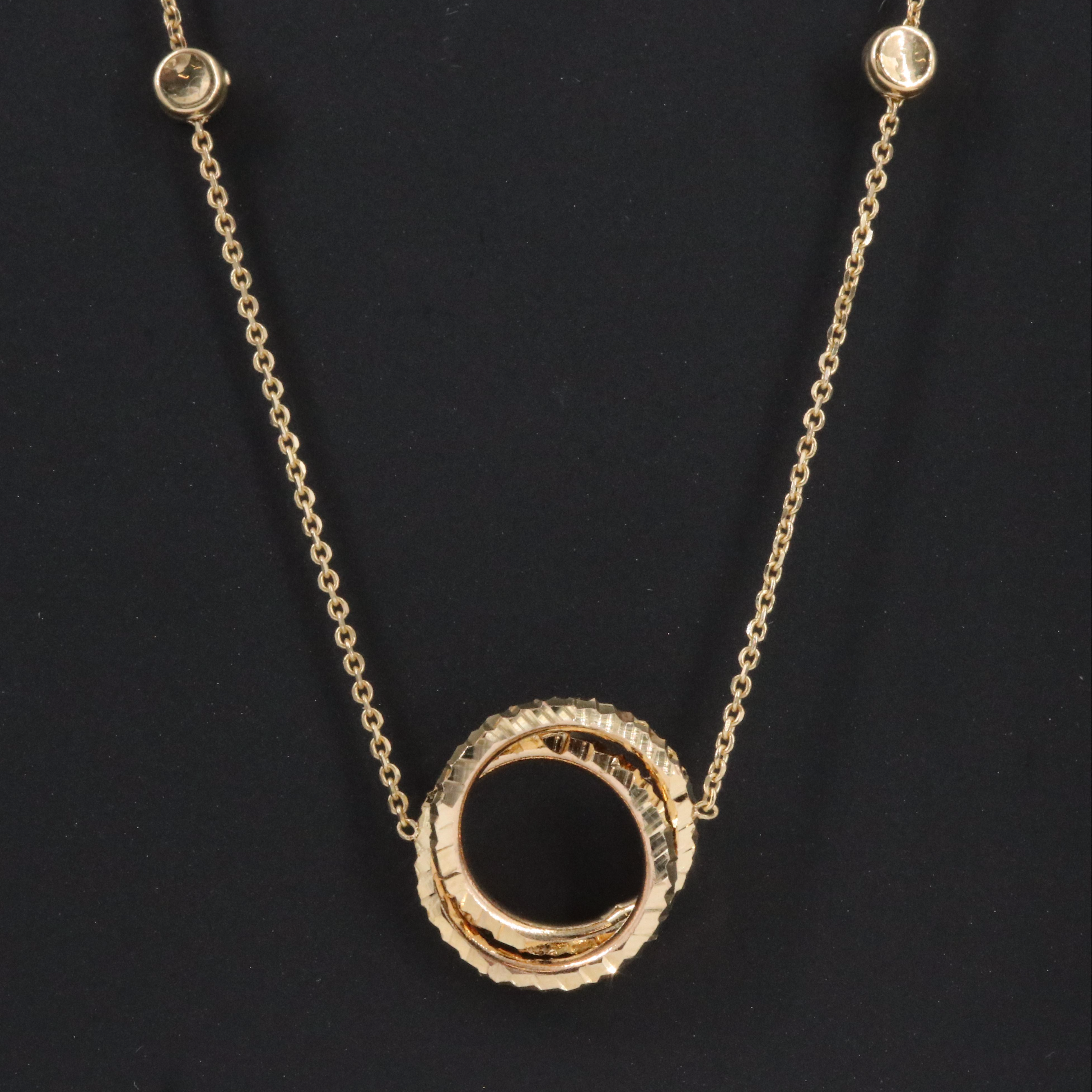 14K Station Necklace