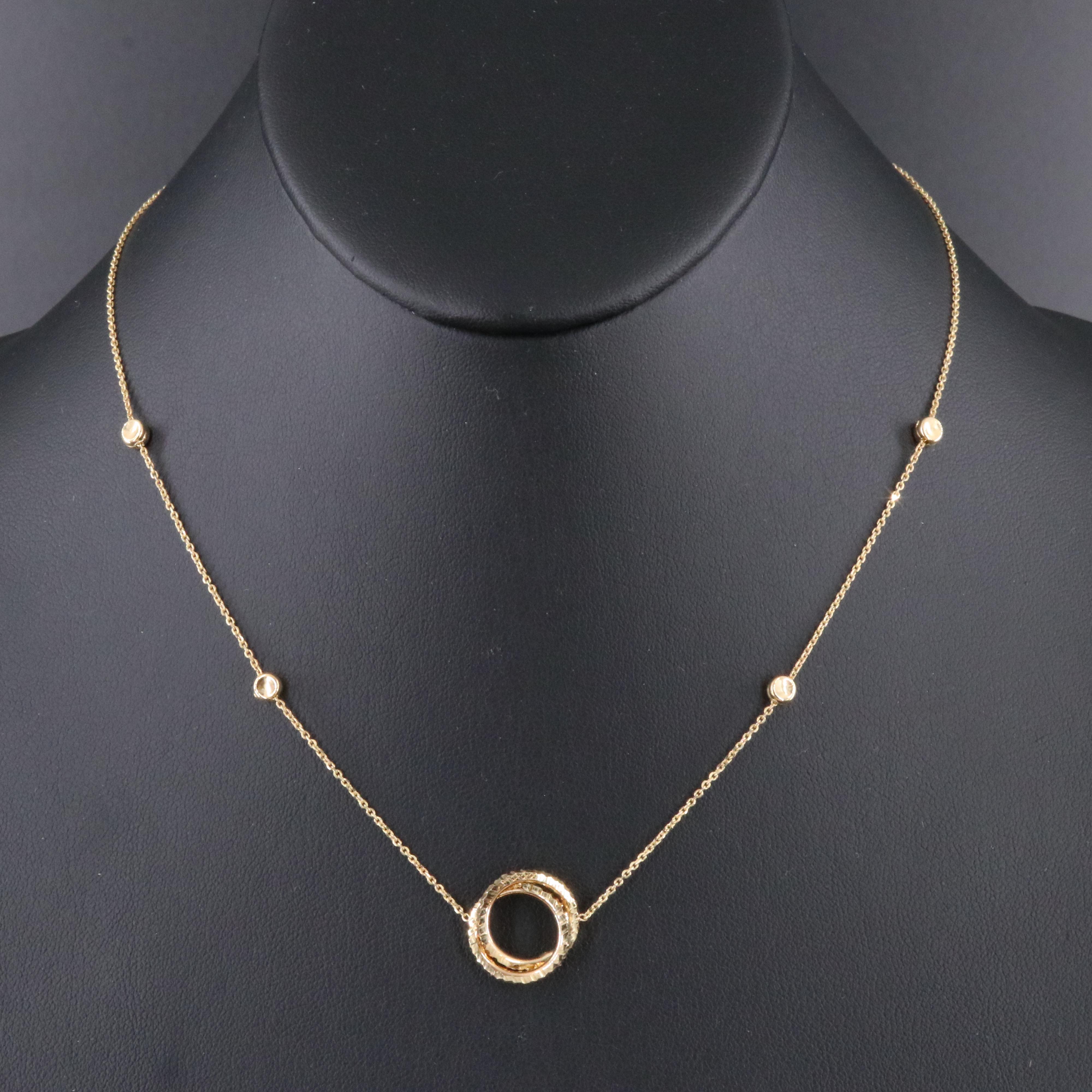 14K Station Necklace