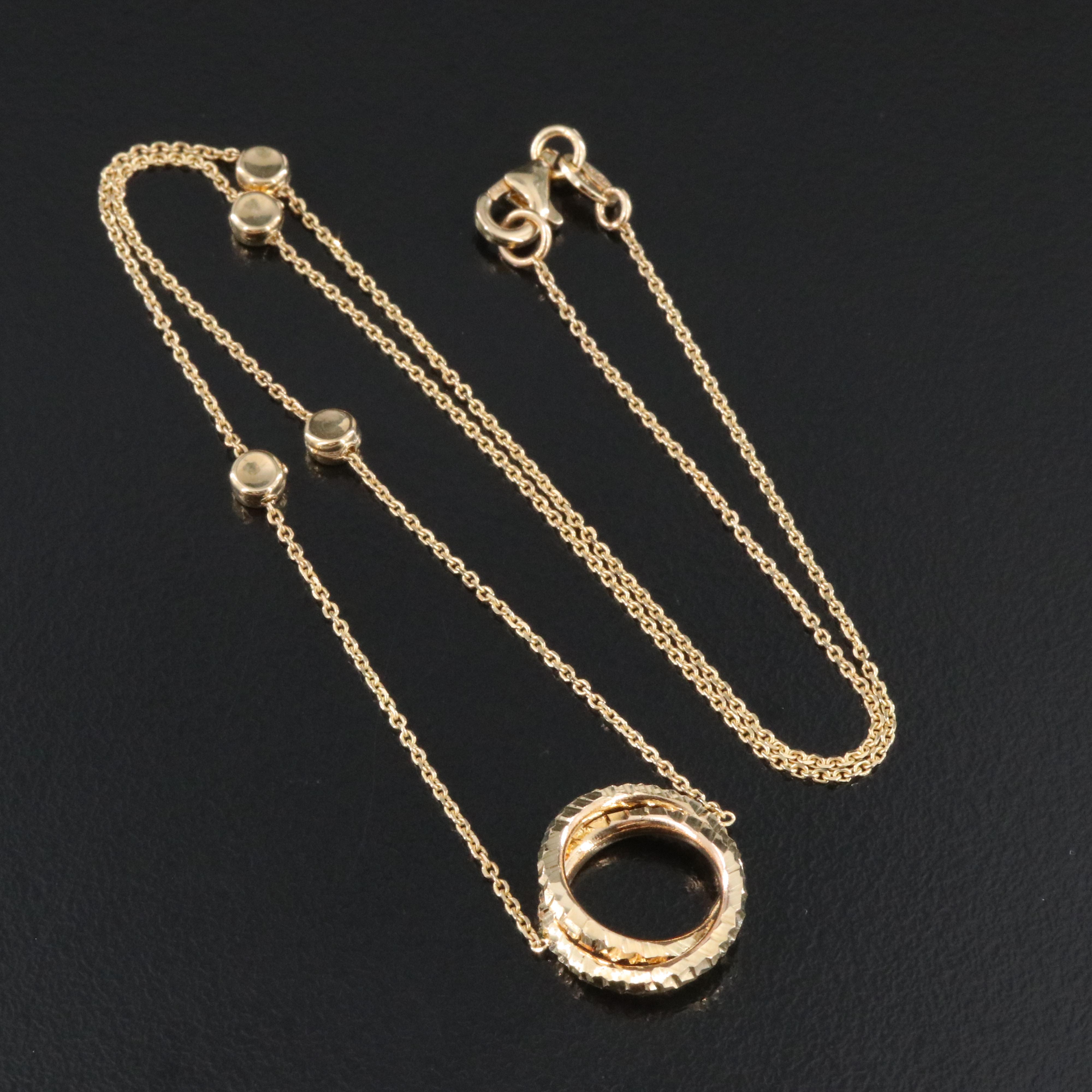 14K Station Necklace
