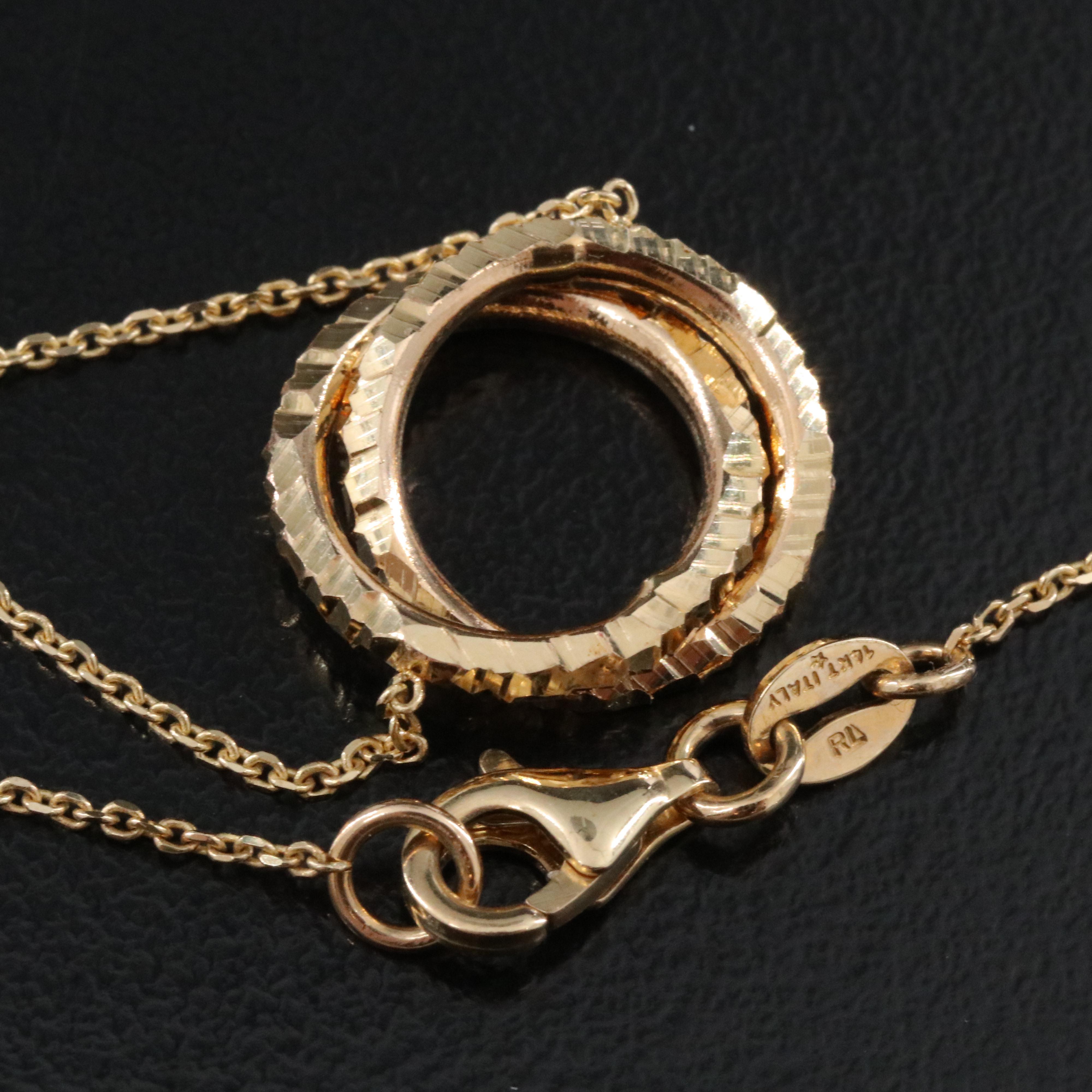 14K Station Necklace