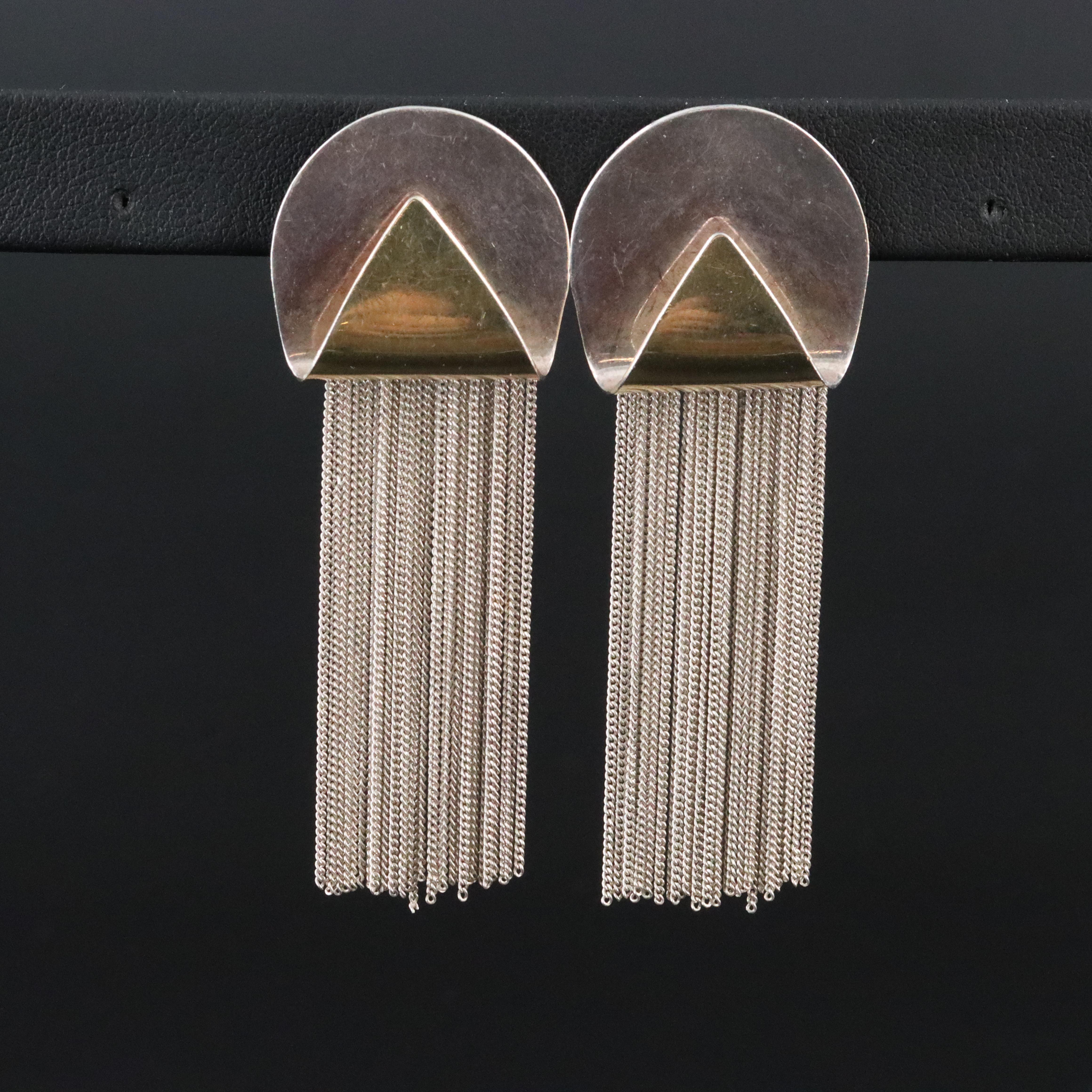 Italian Sterling Fringe Earrings
