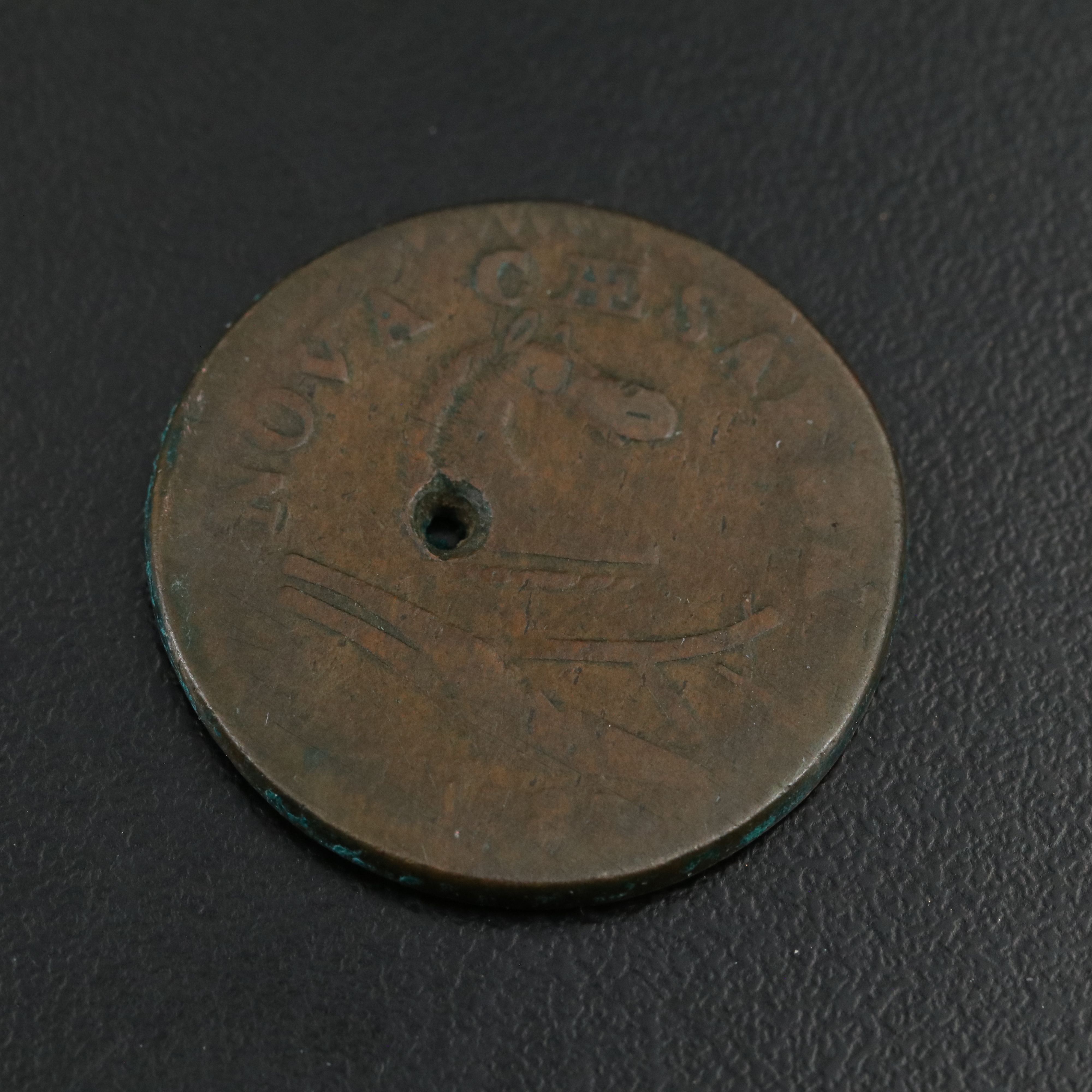1787 New Jersey Colonial Copper with a Hole in It