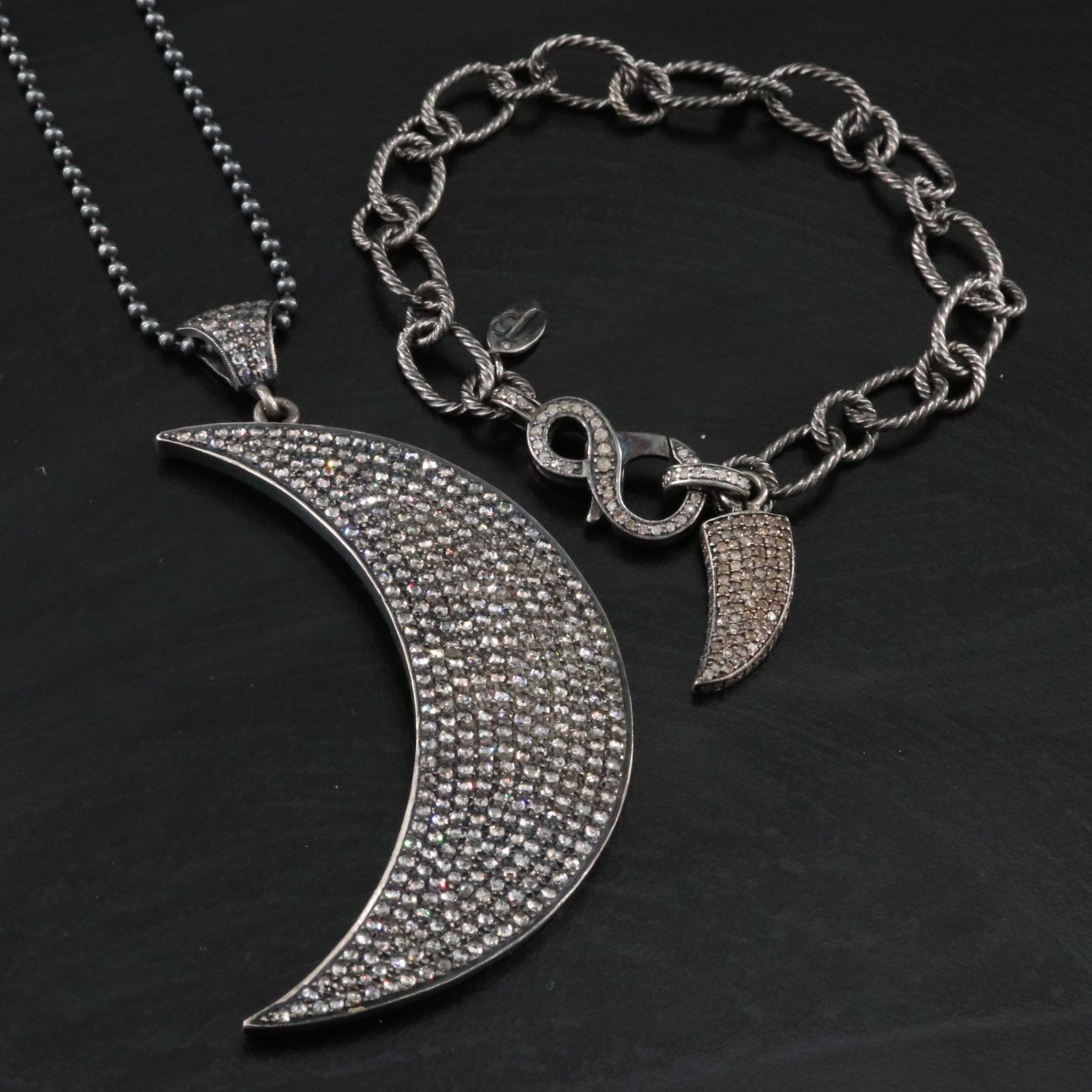 Jessica Kagan Cushman Featured in Sterling Diamond Necklace and Bracelet