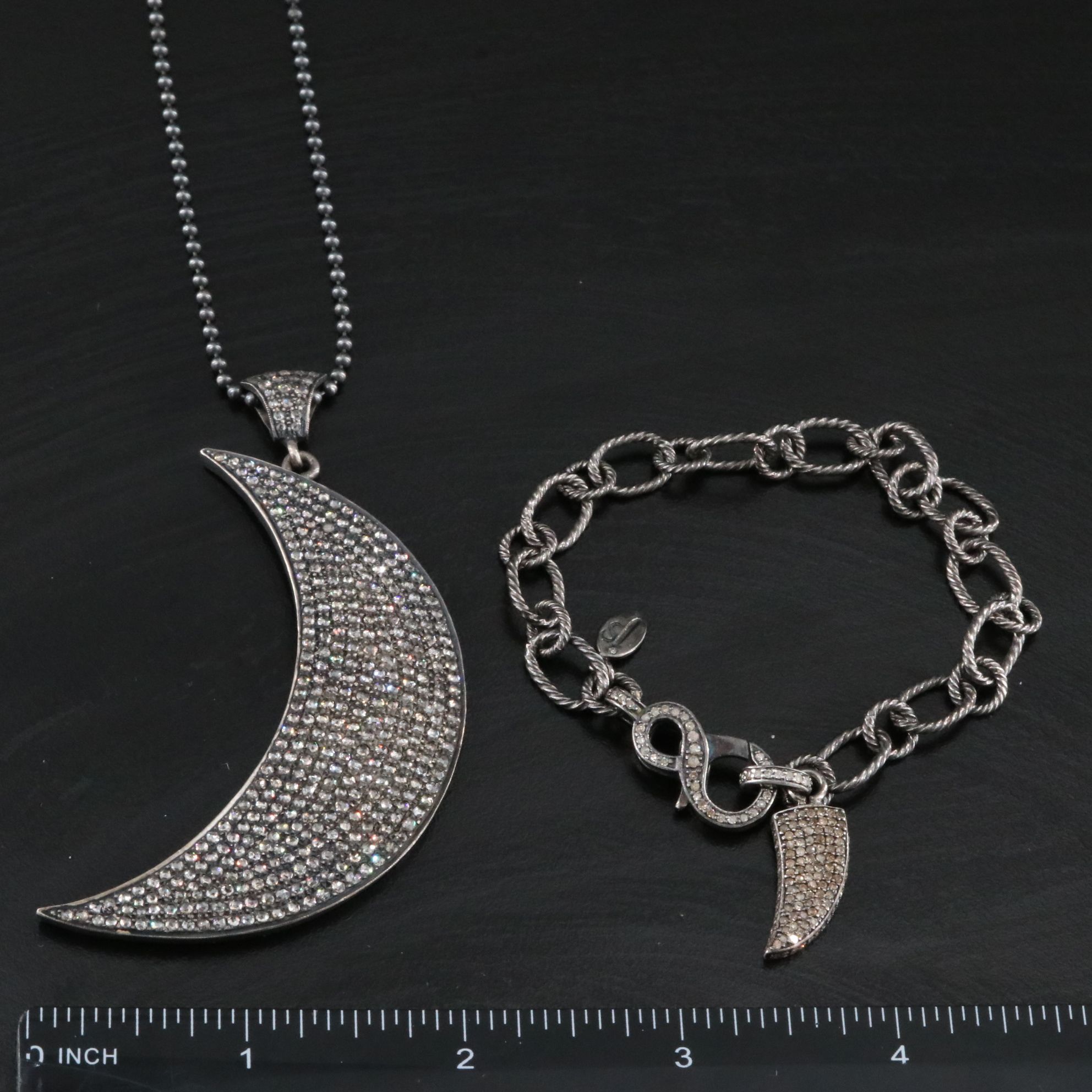 Jessica Kagan Cushman Featured in Sterling Diamond Necklace and Bracelet