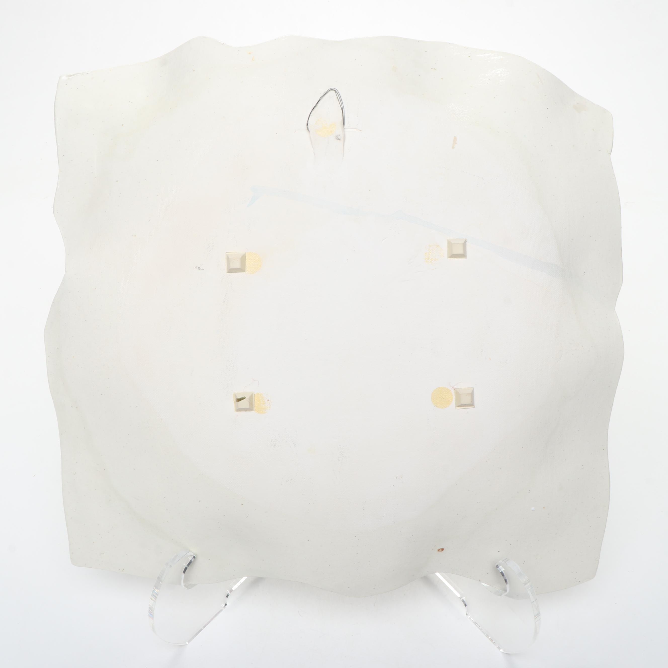 Barbara Demery Abstract Ceramic Wall Plate, 1989