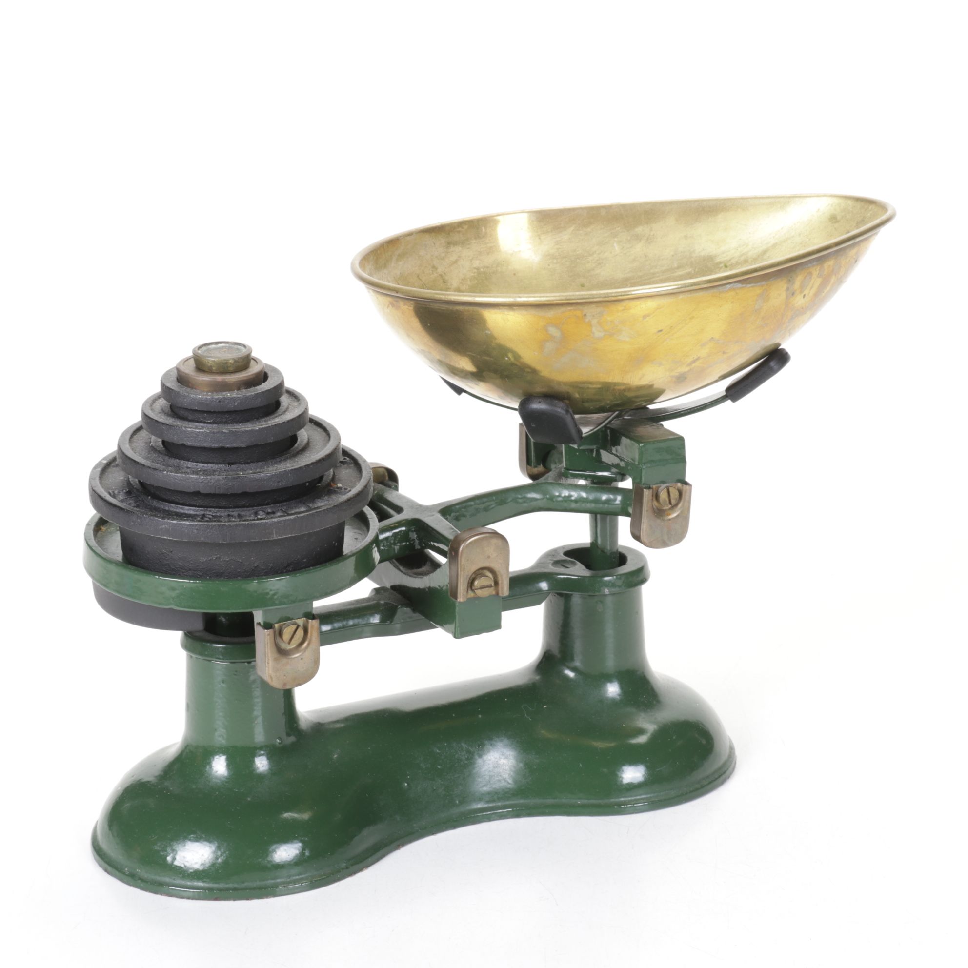 Victor Kitchen Scale with Brass Bowl, Mid-20th Century