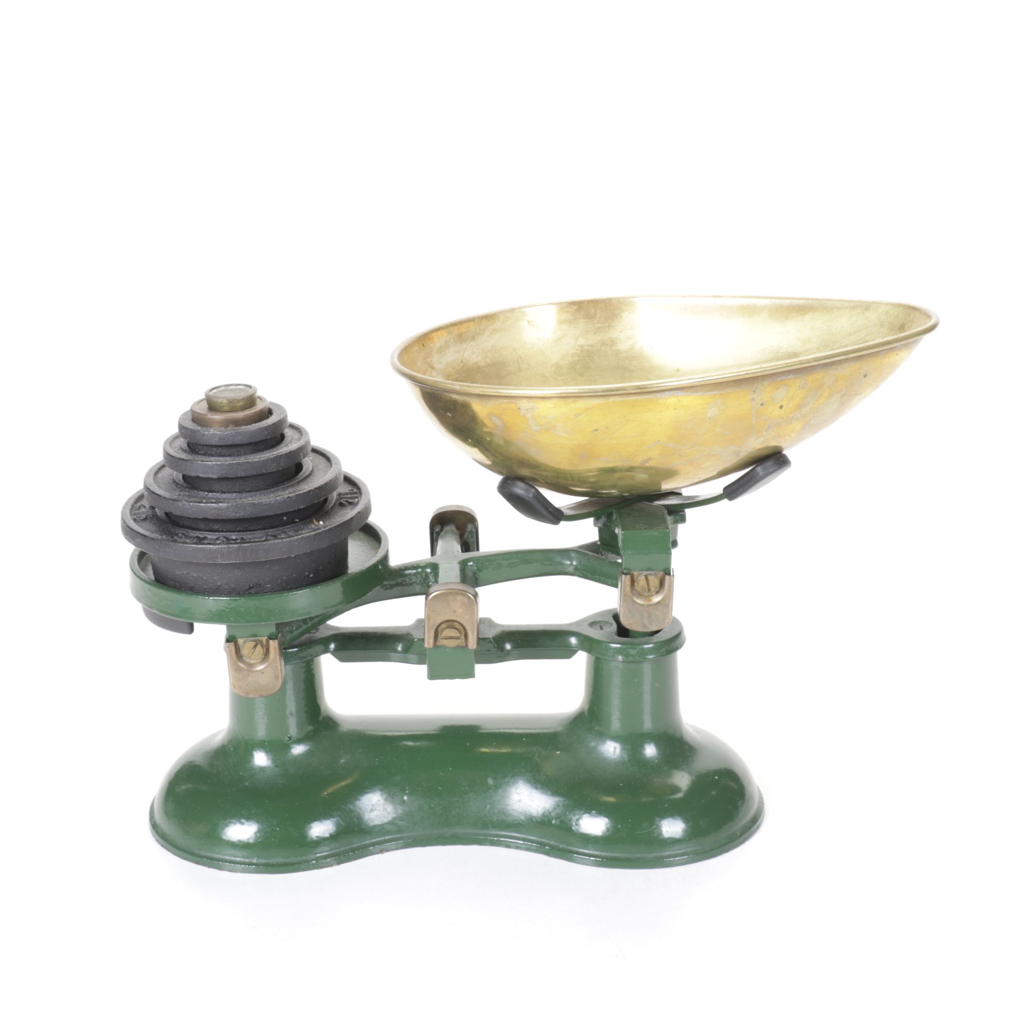 Victor Kitchen Scale with Brass Bowl, Mid-20th Century