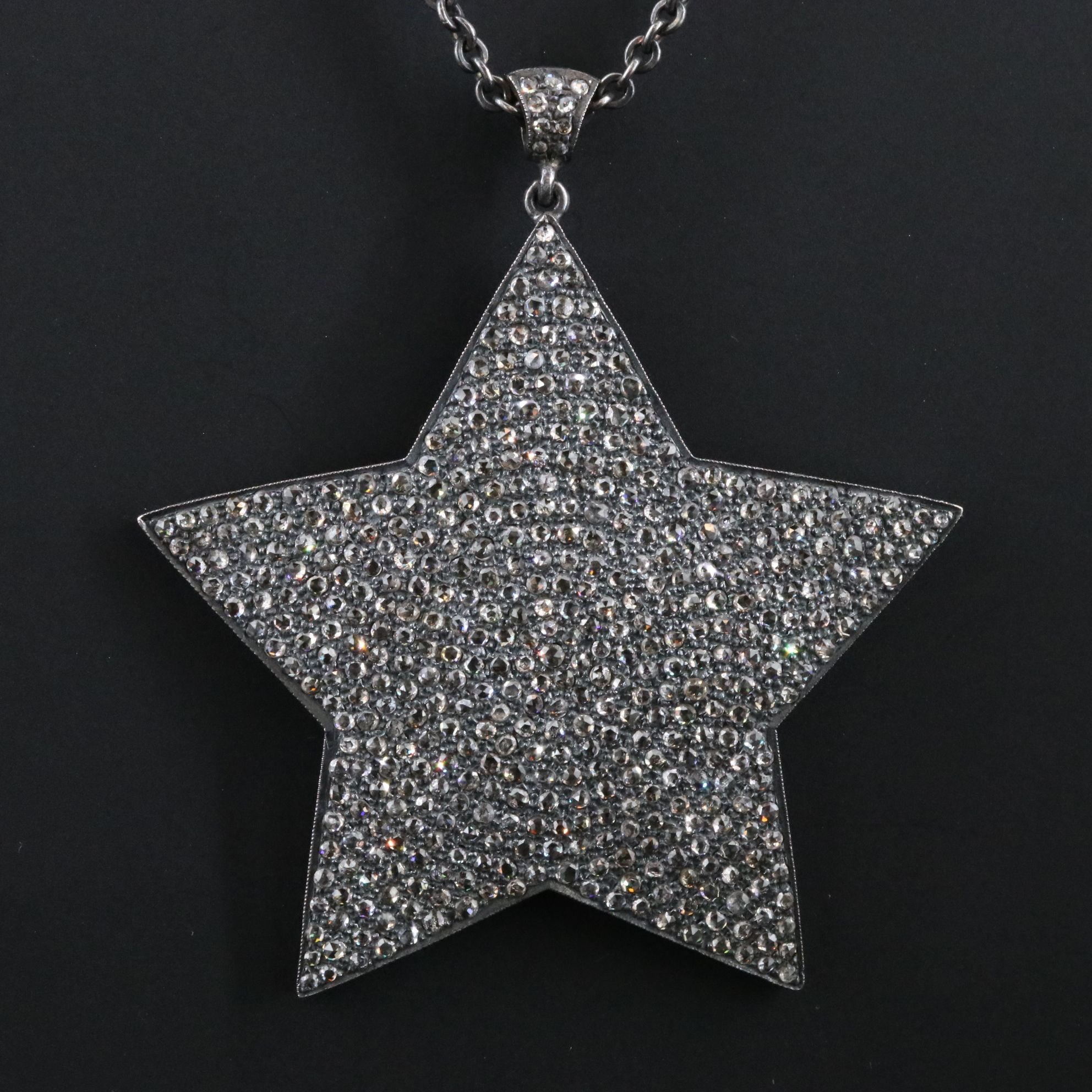 Jessica Kagan Cushman Sterling Diamond Star Necklace