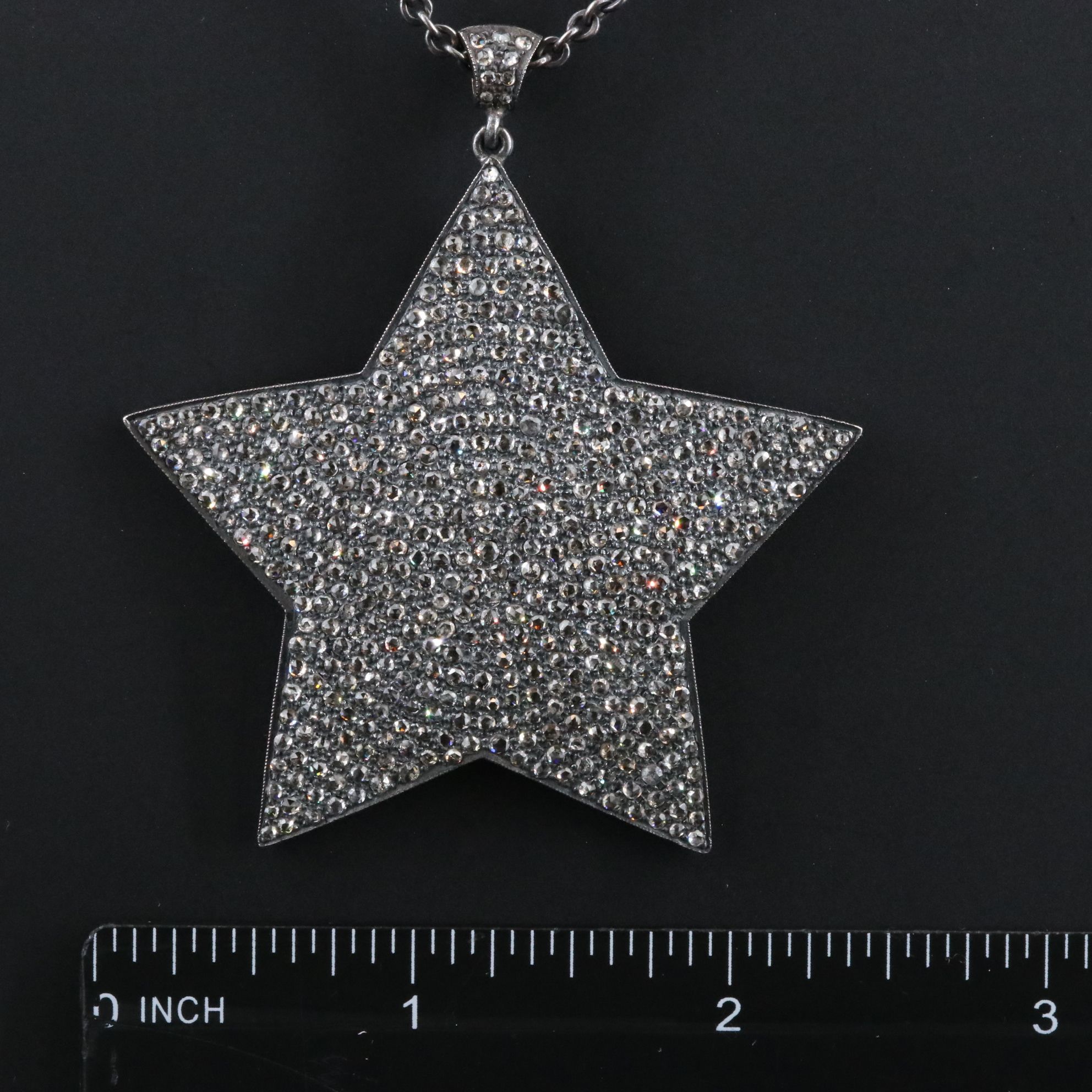 Jessica Kagan Cushman Sterling Diamond Star Necklace