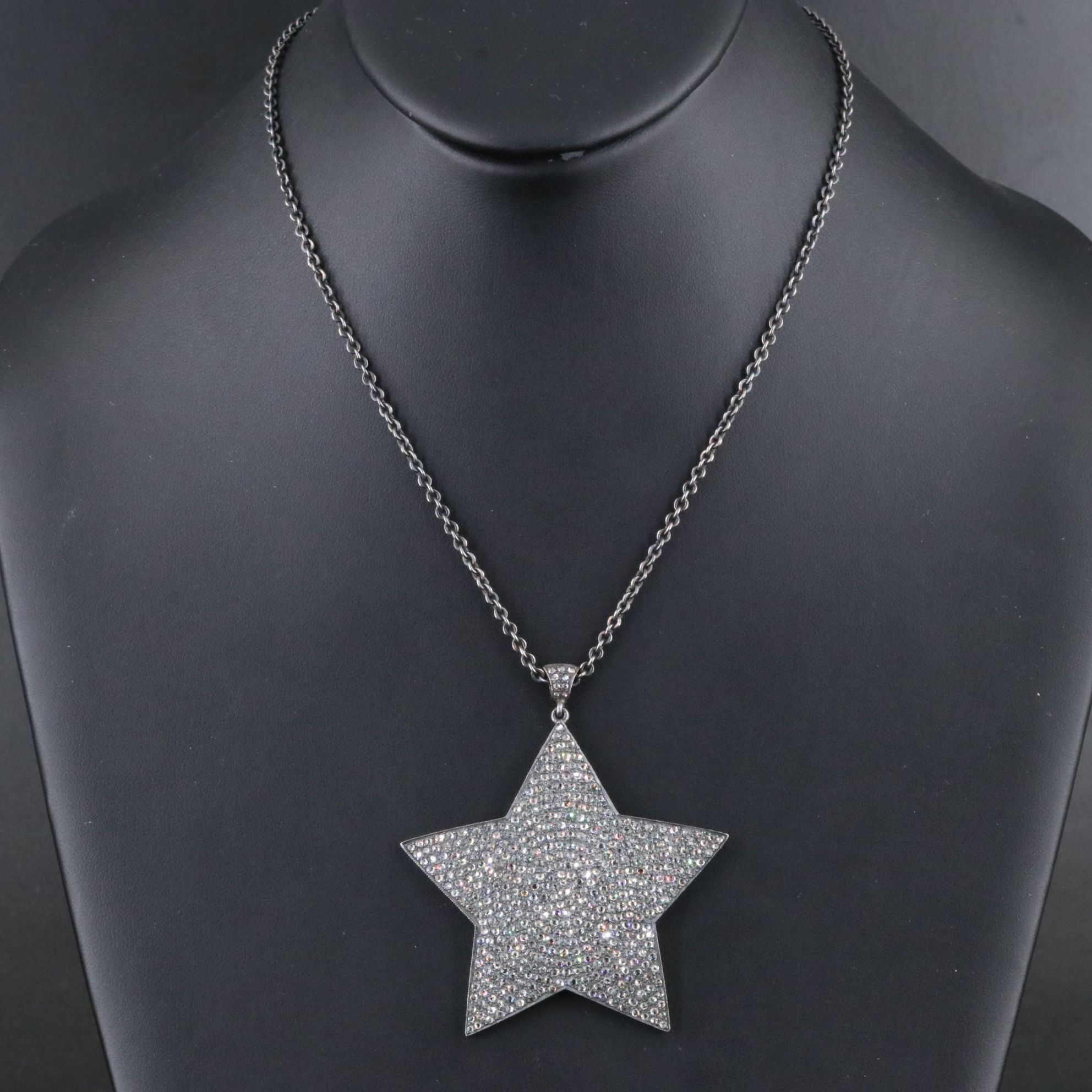 Jessica Kagan Cushman Sterling Diamond Star Necklace