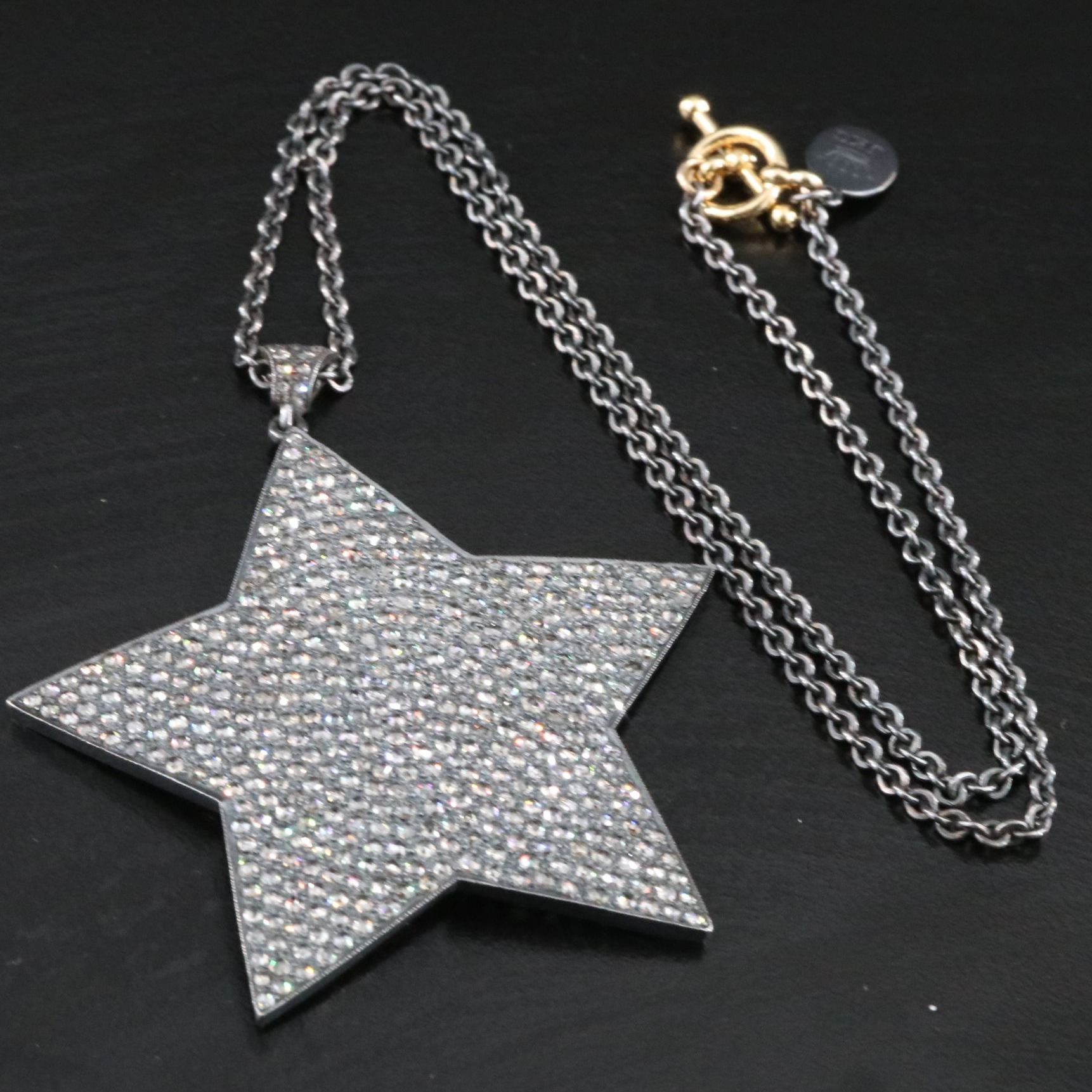 Jessica Kagan Cushman Sterling Diamond Star Necklace