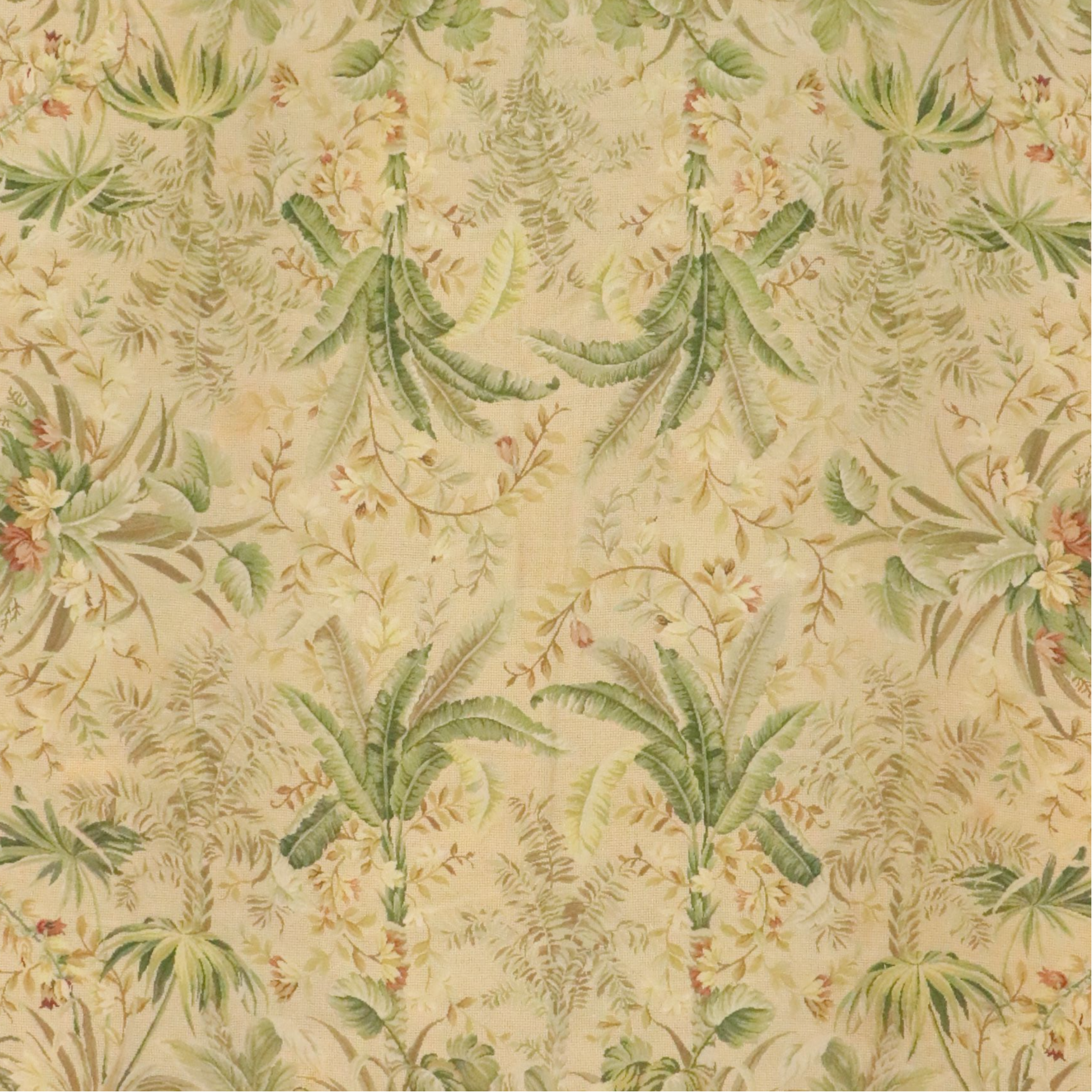 7'5 x 9'10 Handmade Needlepoint Chinese Tropical Floral Area Rug