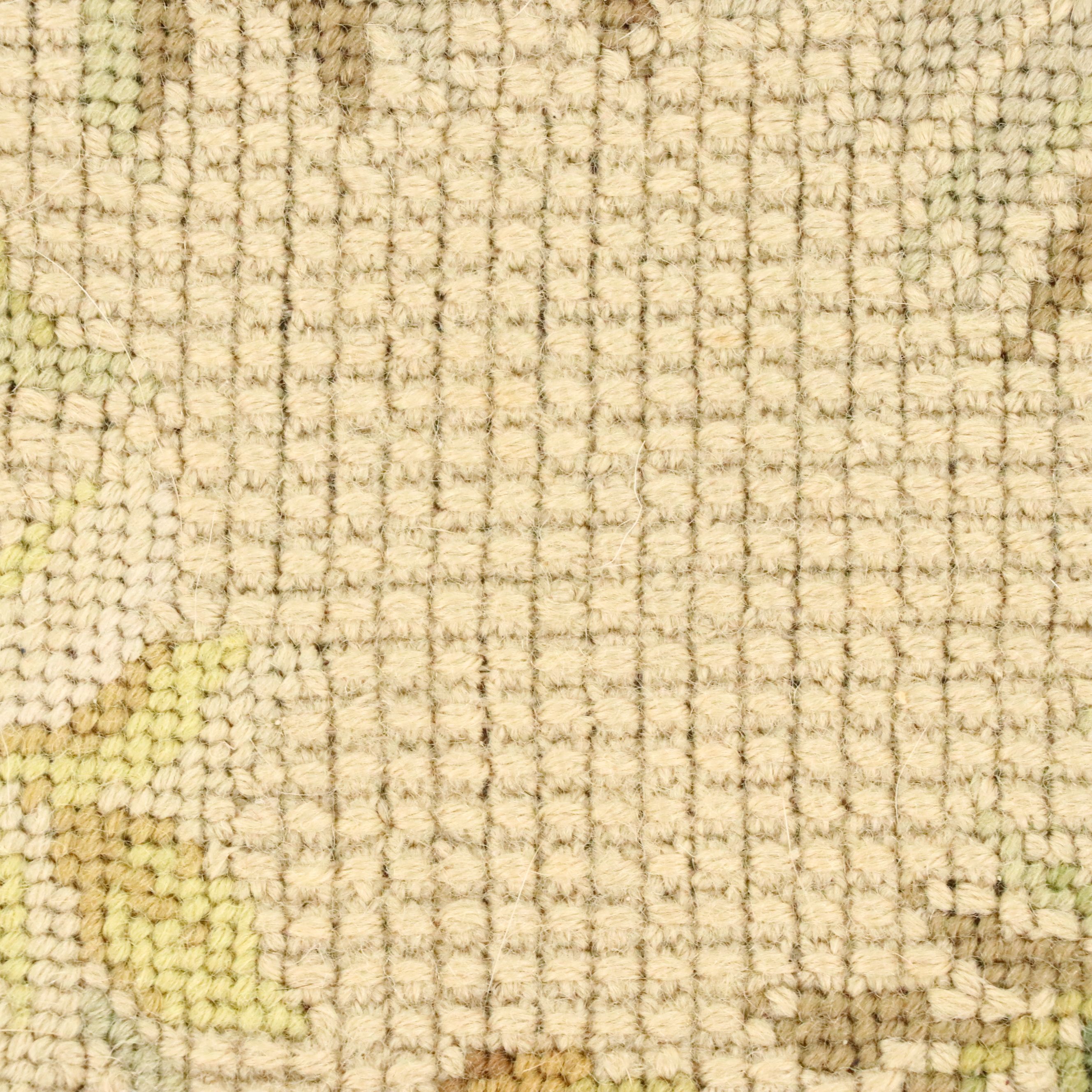 7'5 x 9'10 Handmade Needlepoint Chinese Tropical Floral Area Rug