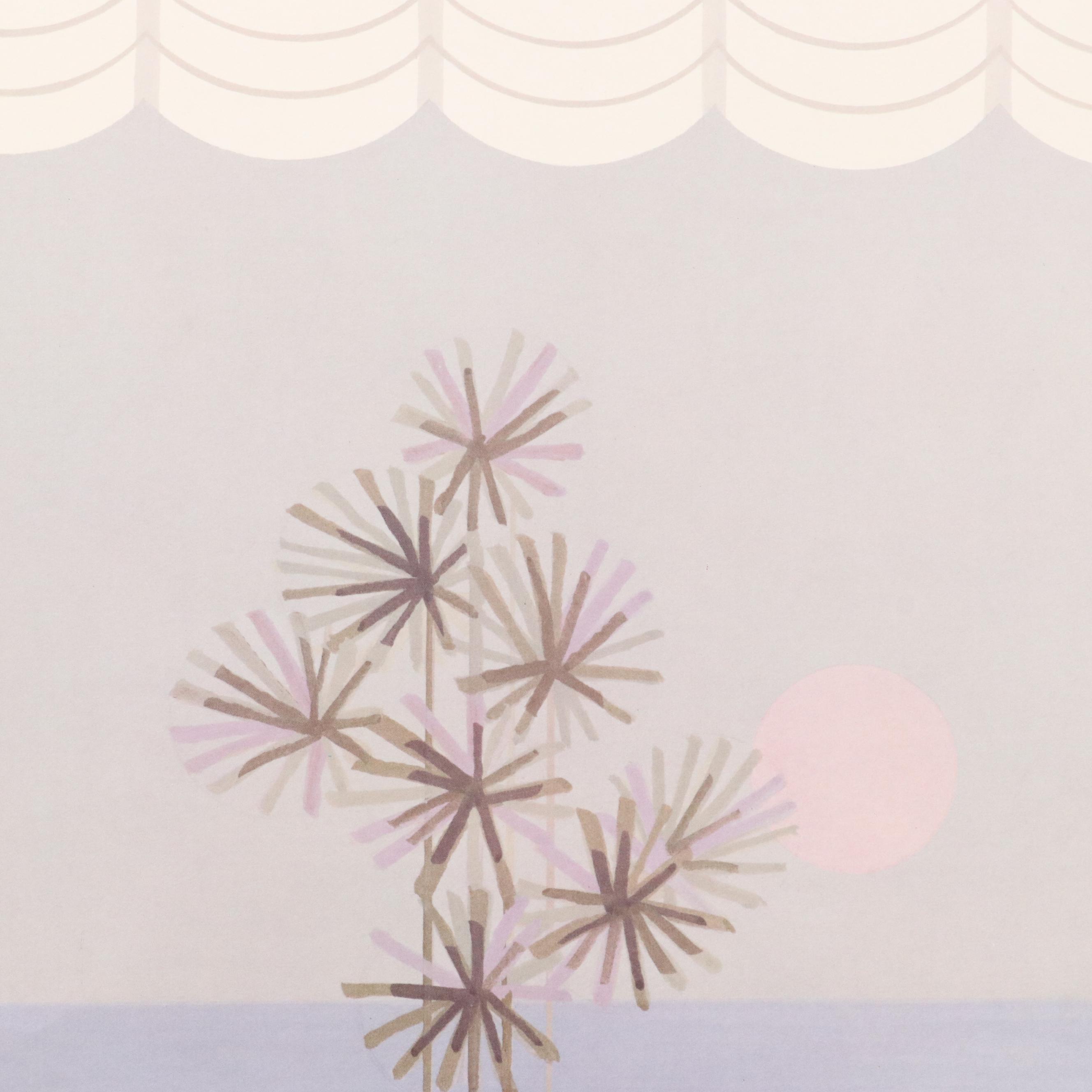 Ron DuBois Offset Lithographs of Stylized Interior Scenes, 1984