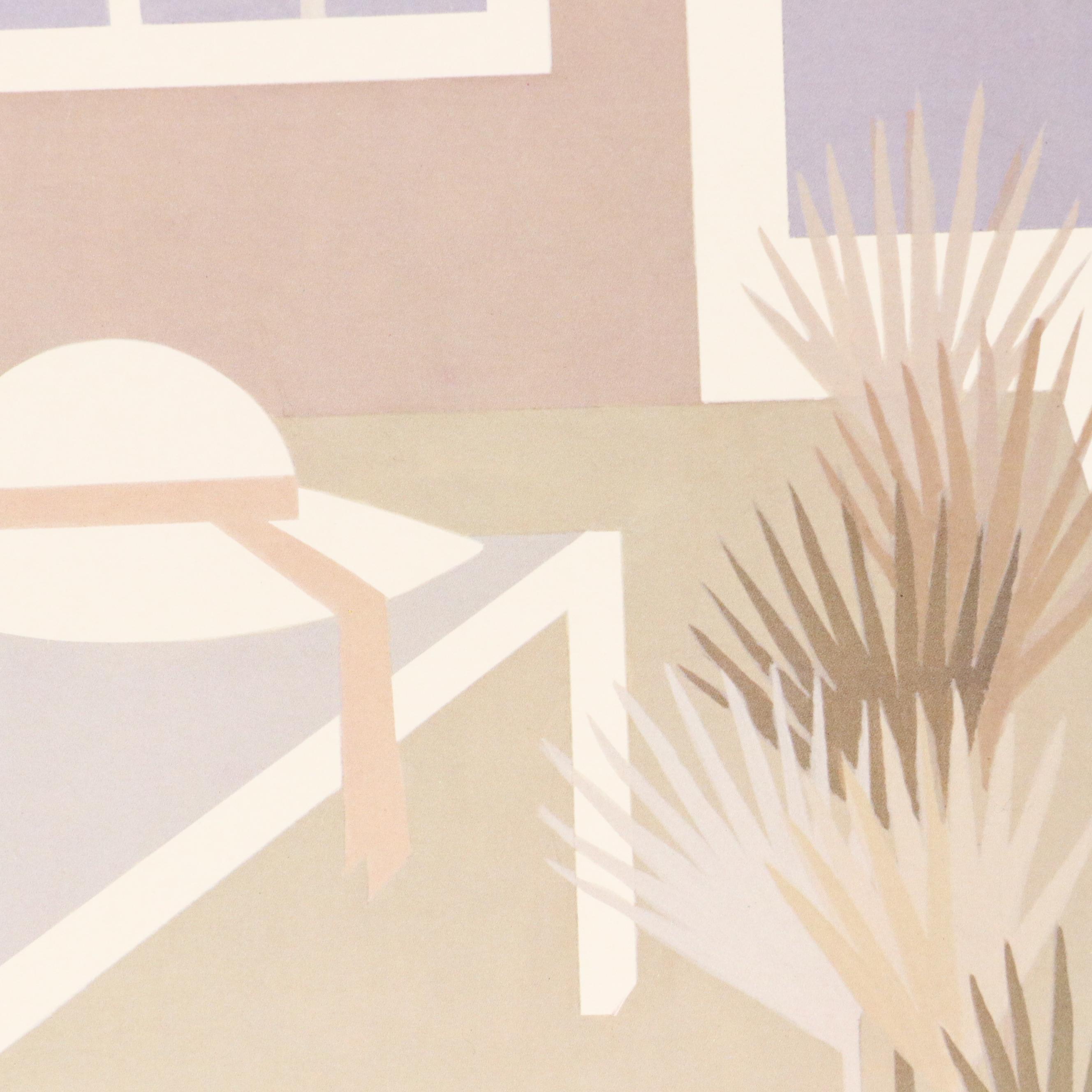 Ron DuBois Offset Lithographs of Stylized Interior Scenes, 1984