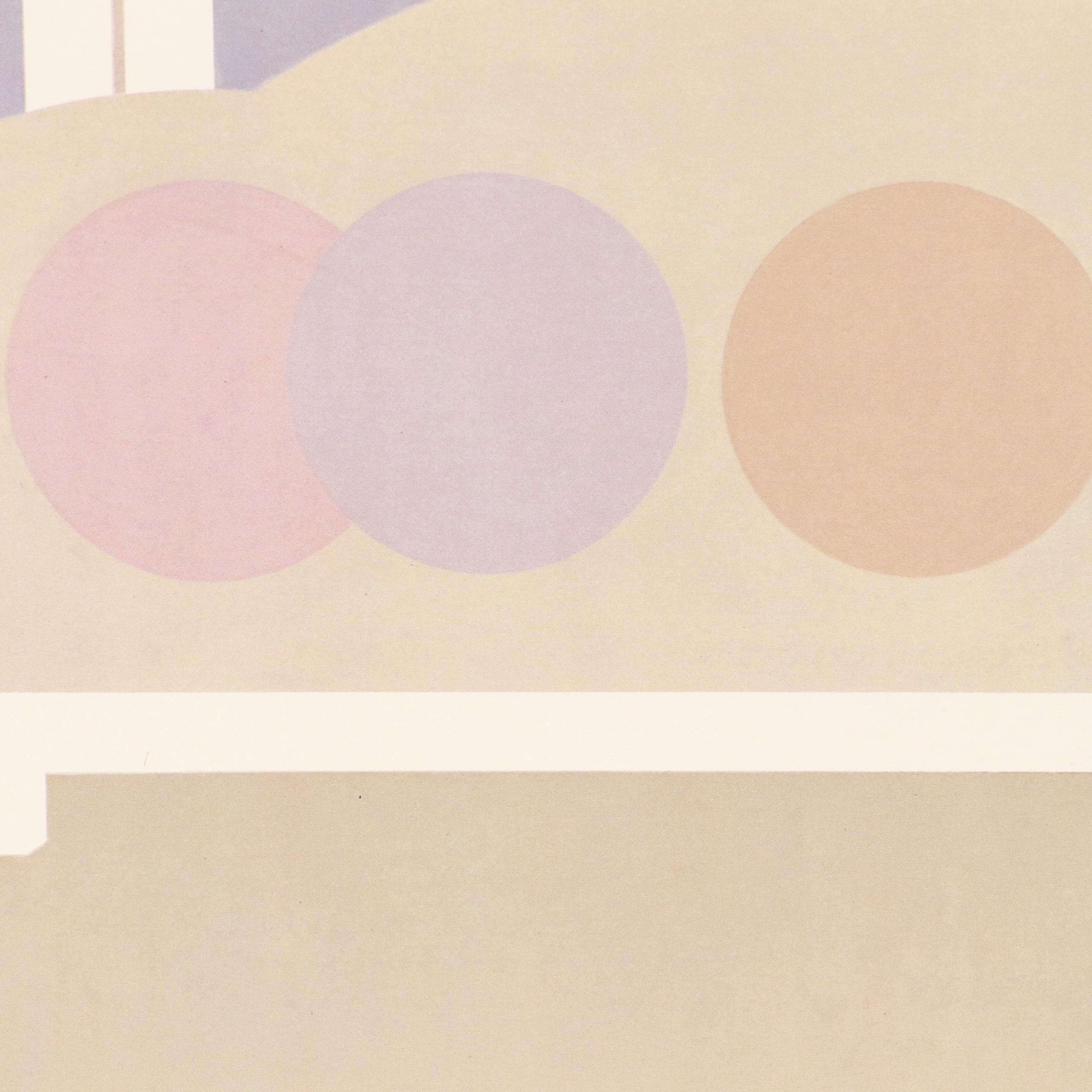 Ron DuBois Offset Lithographs of Stylized Interior Scenes, 1984