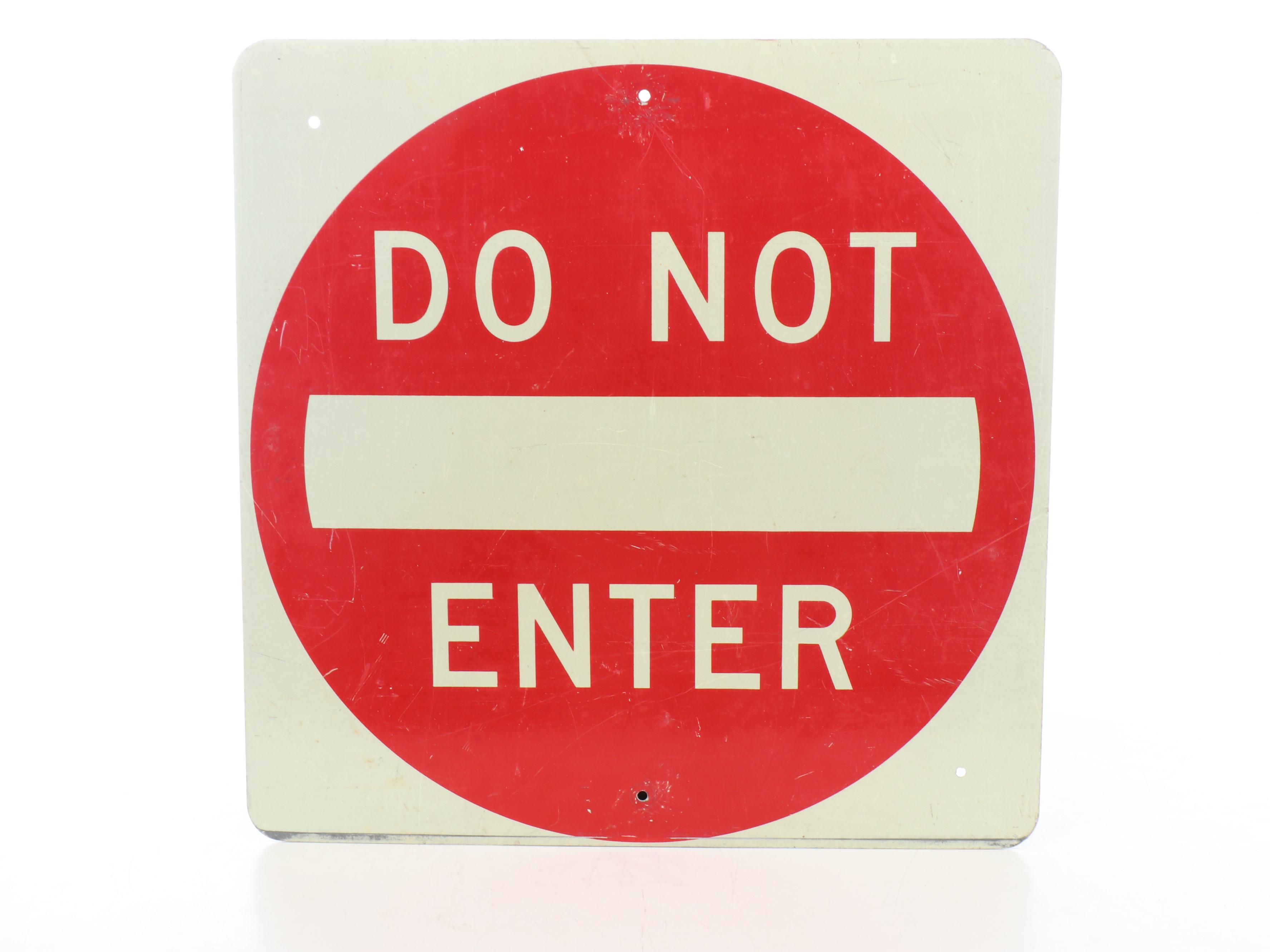 Stop and Do Not Stop Metal Enamel Road Signs