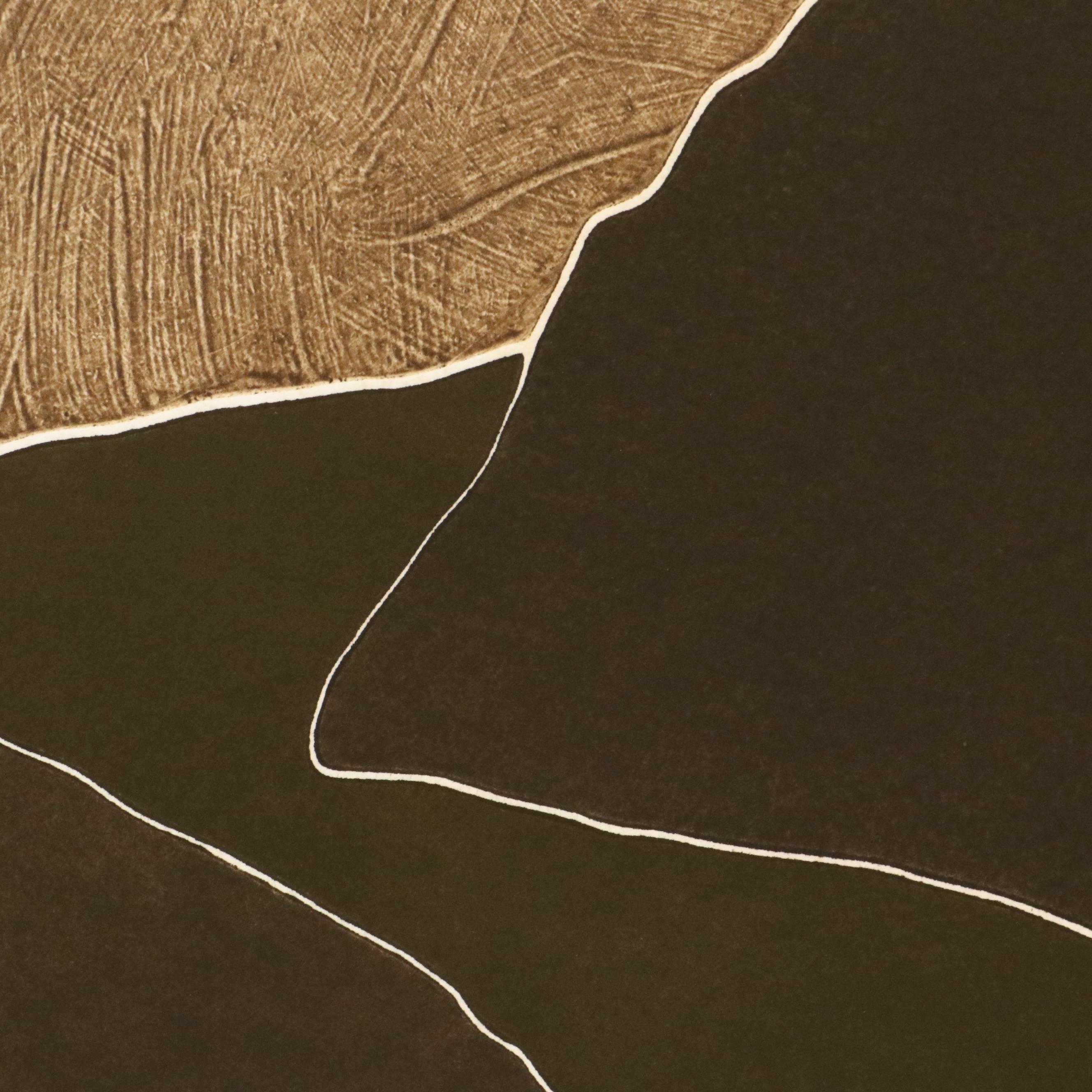 Peter Keefer Collagraph Diptych "CXII" and Other Landscape, 1980s