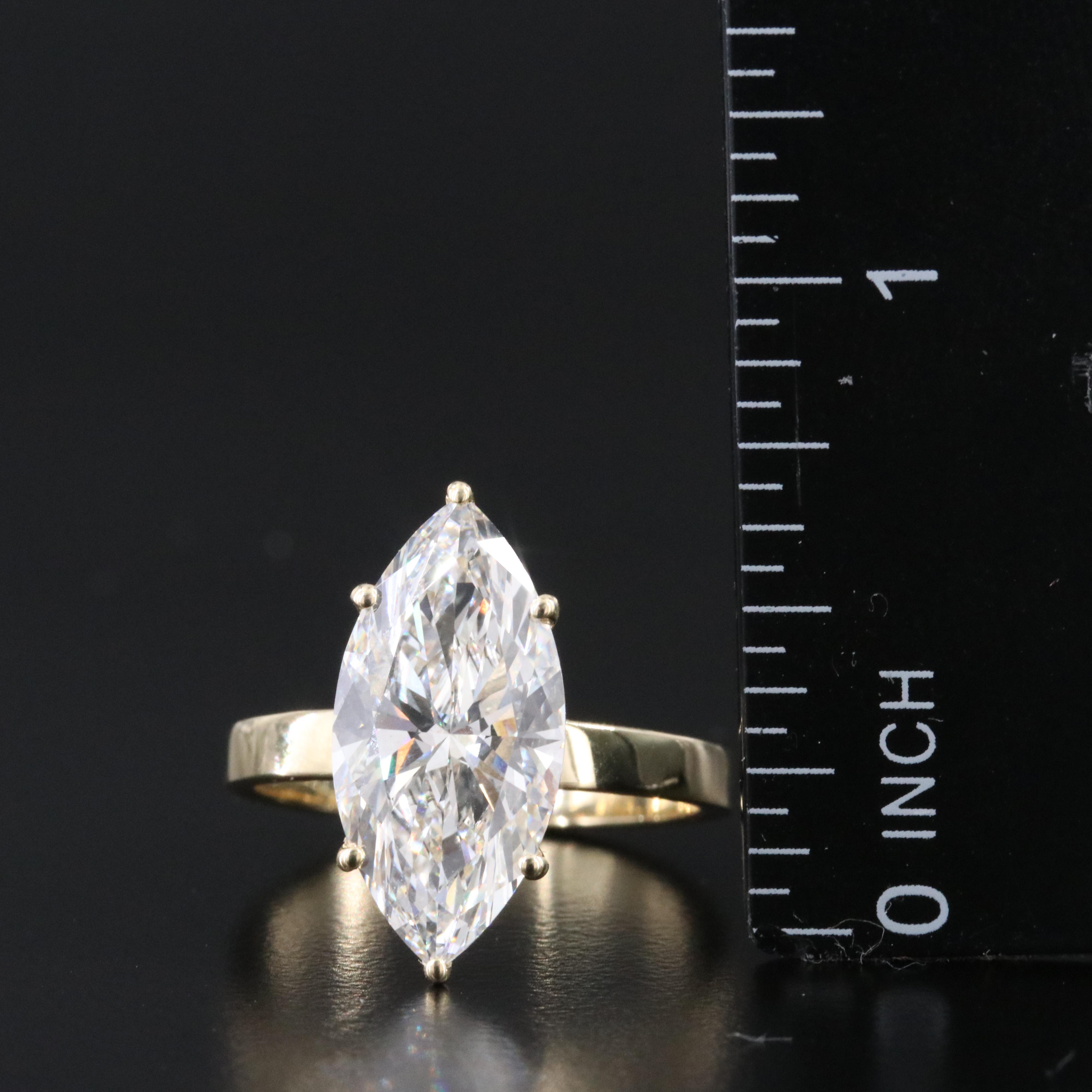 14K 5.05 CT Lab Grown Diamond Solitaire Ring with IGI Report