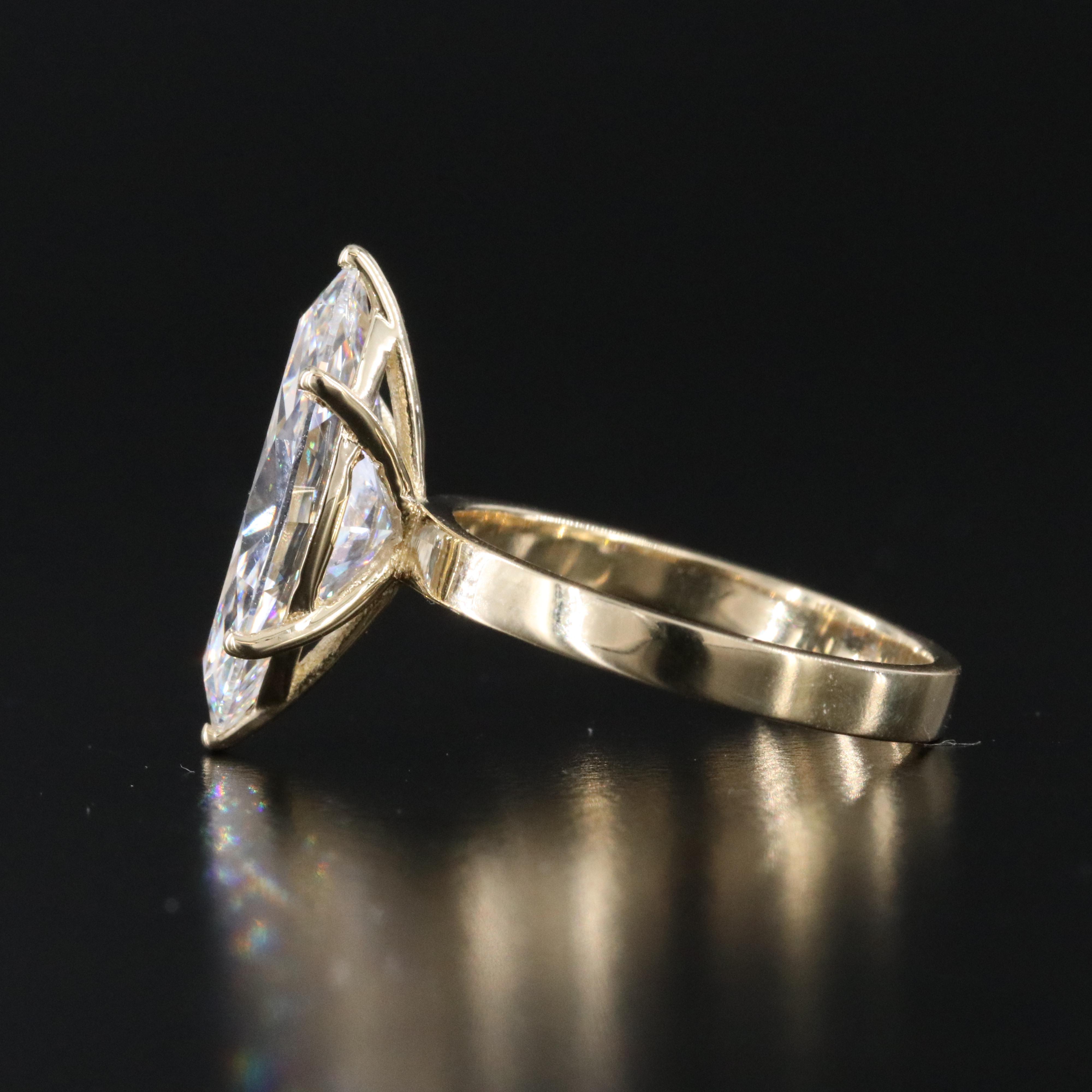 14K 5.05 CT Lab Grown Diamond Solitaire Ring with IGI Report