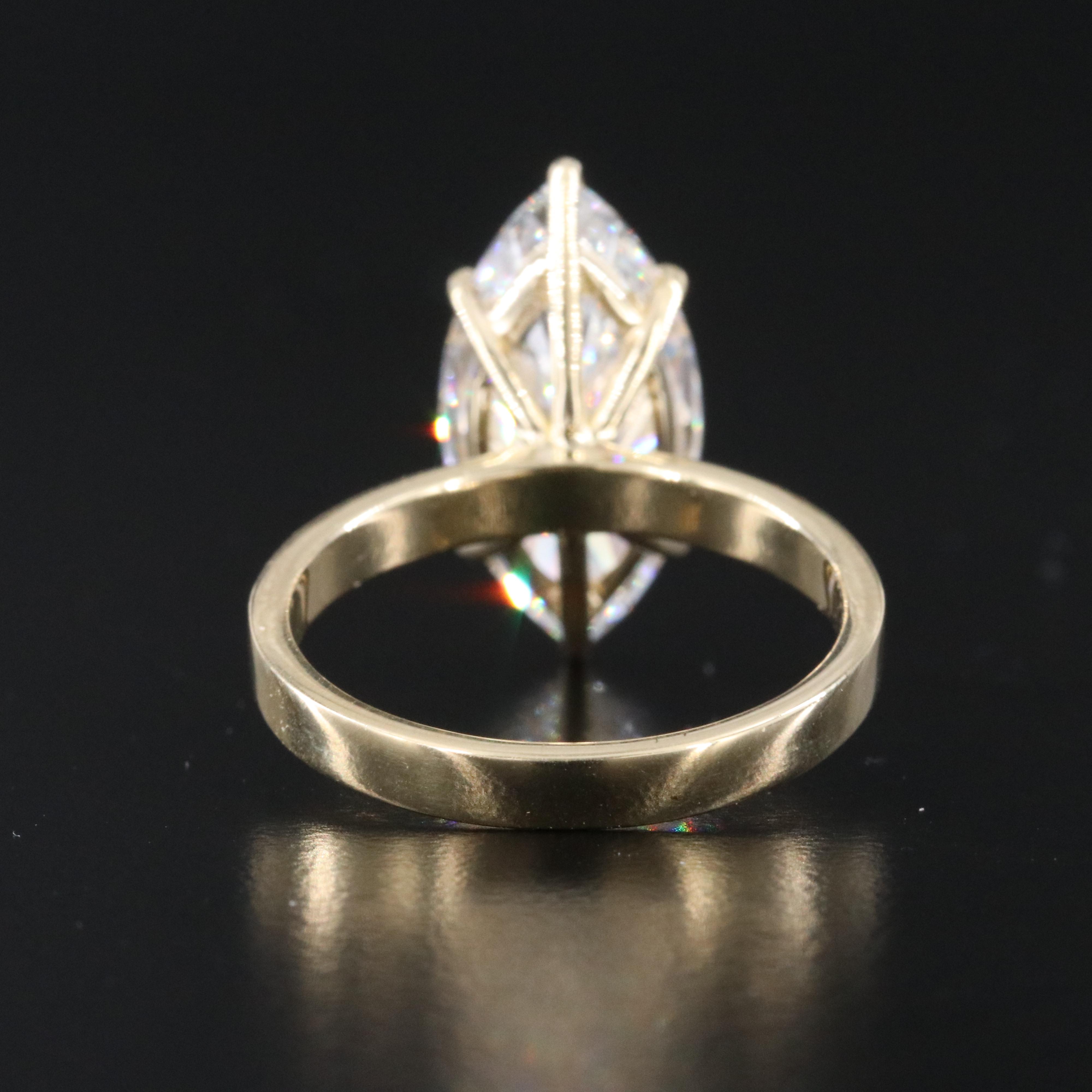 14K 5.05 CT Lab Grown Diamond Solitaire Ring with IGI Report