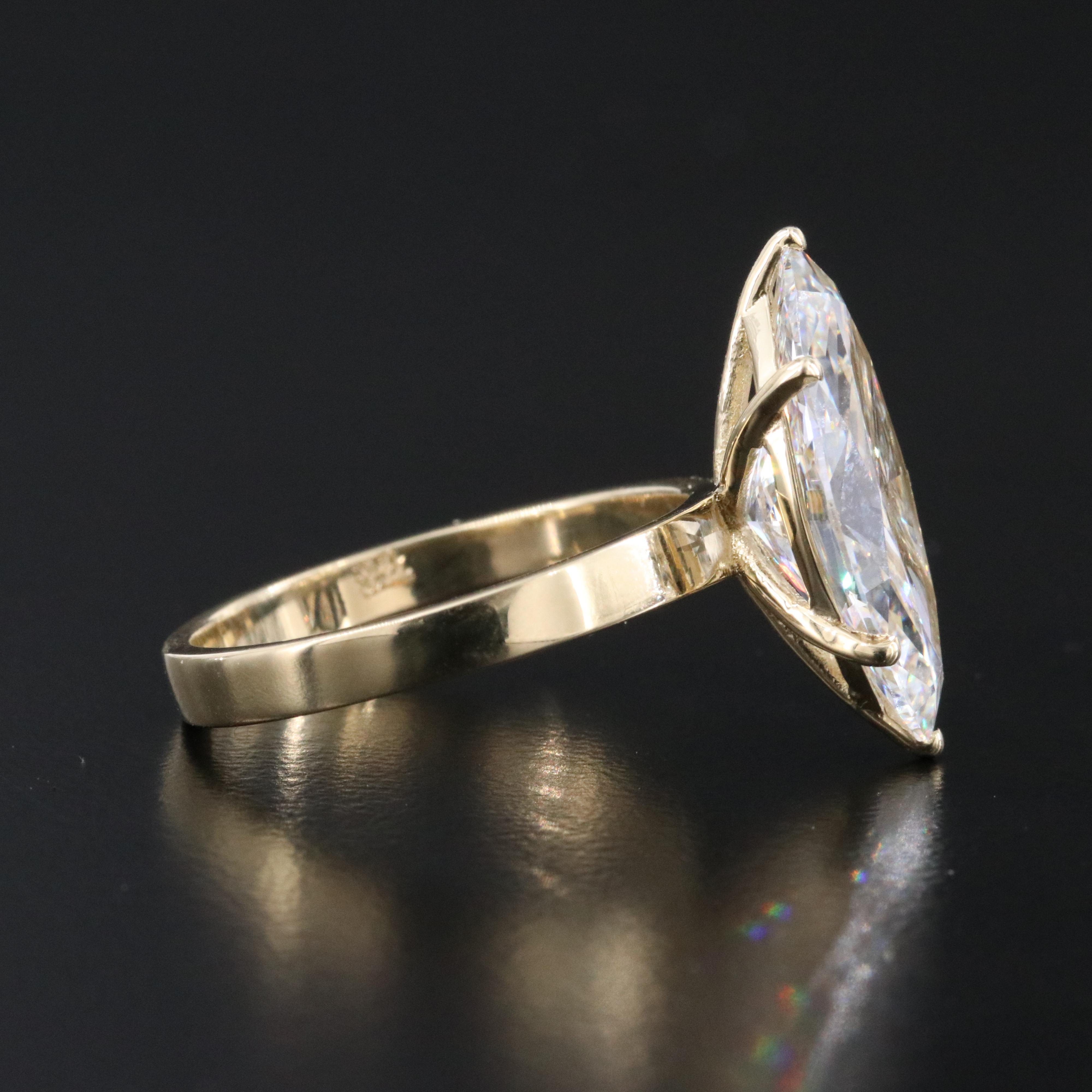 14K 5.05 CT Lab Grown Diamond Solitaire Ring with IGI Report