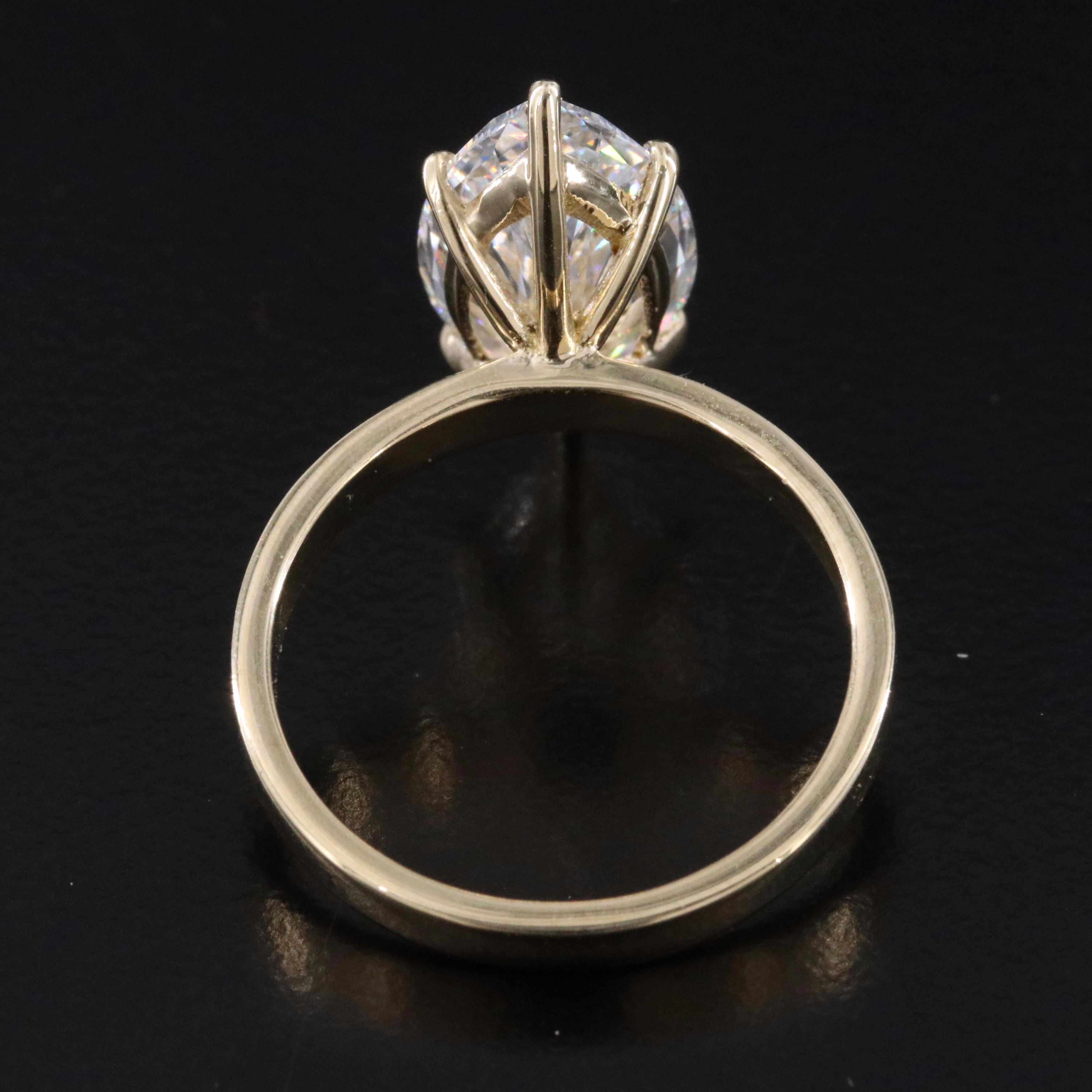 14K 5.05 CT Lab Grown Diamond Solitaire Ring with IGI Report