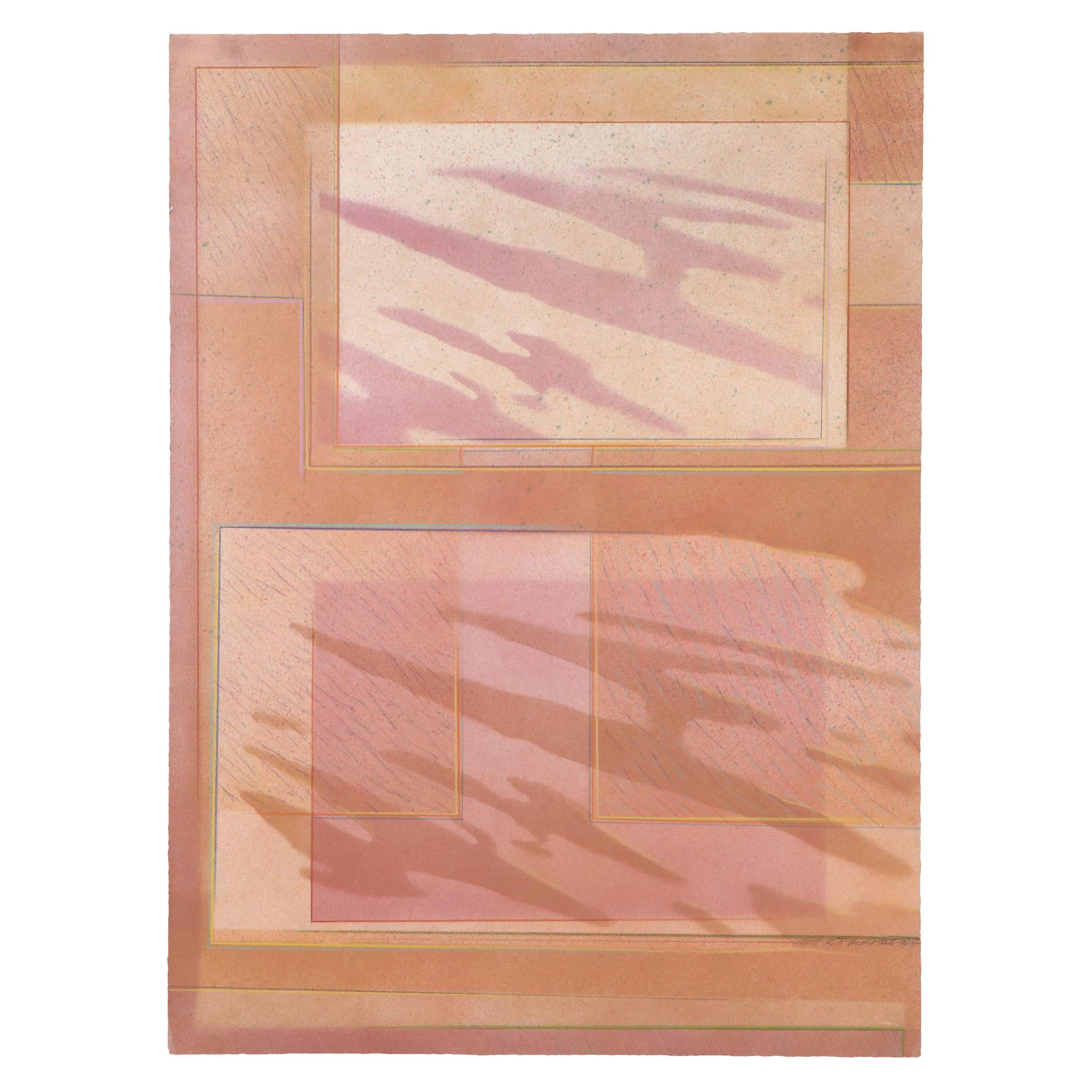 Kent Pachuta Abstract Mixed Media "Foundation Series #1," 1984