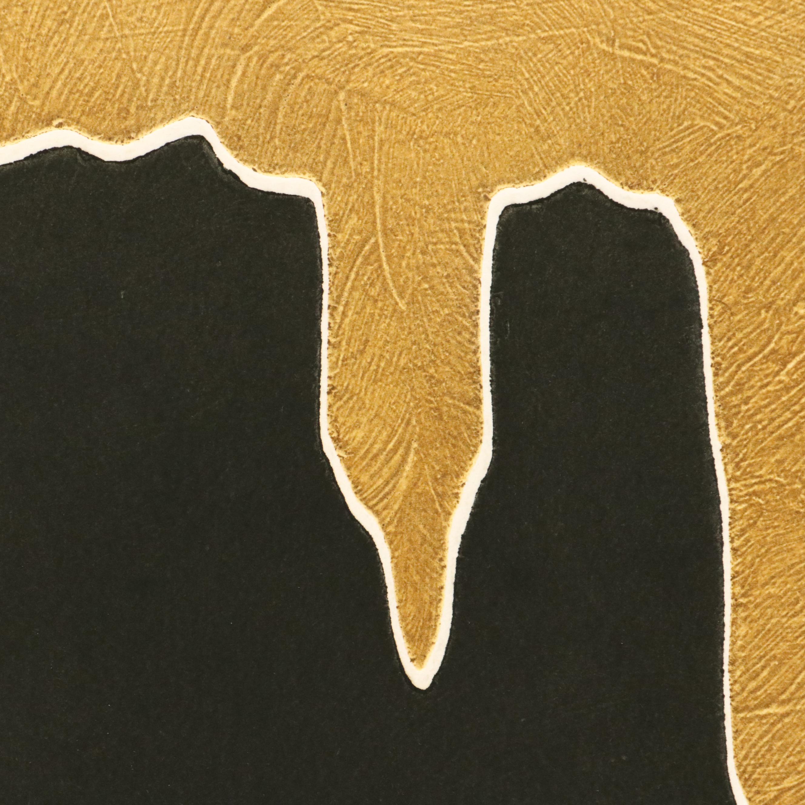 Peter Keefer Collagraphs of Southwestern Landscapes "Taos XL" and "Taos XVII"