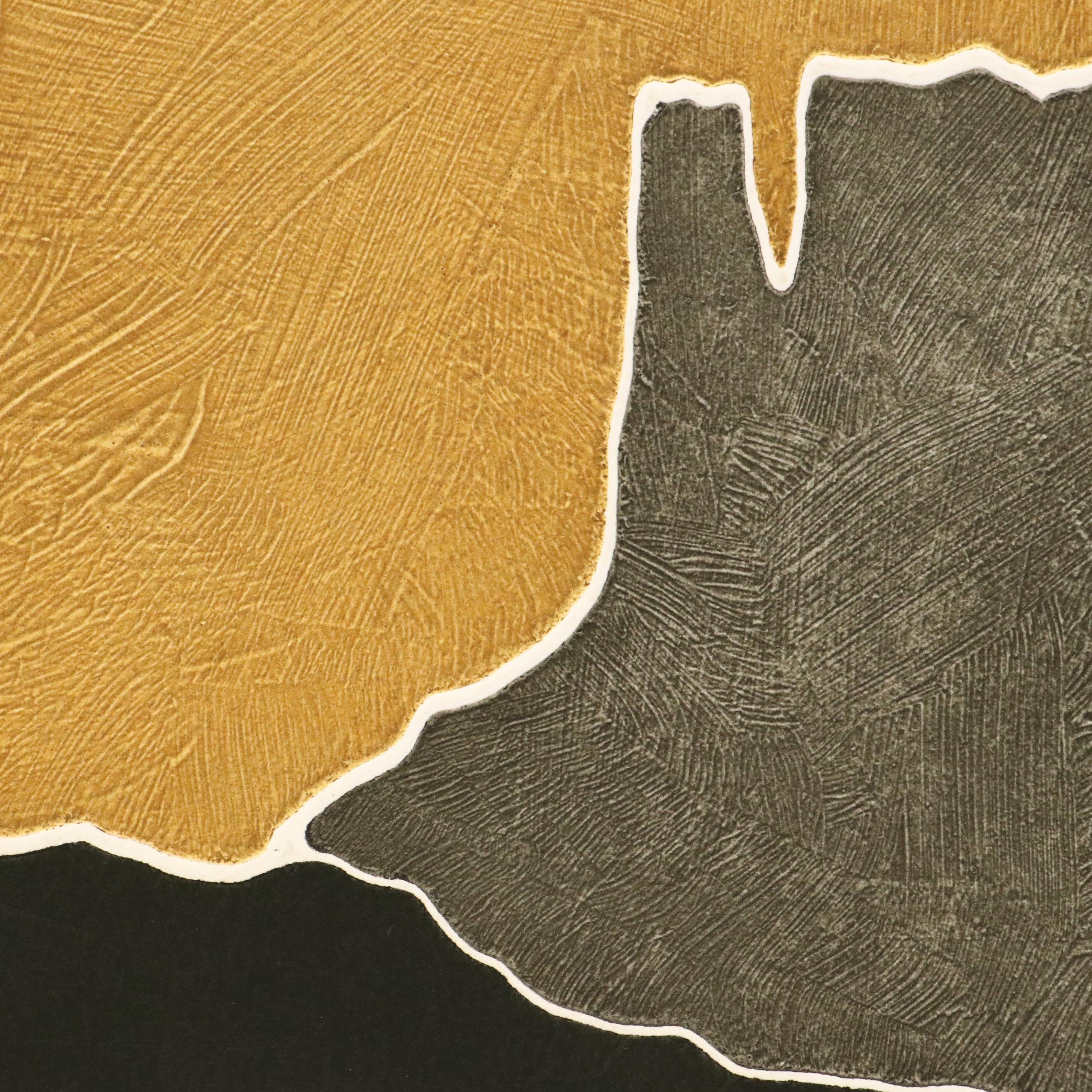 Peter Keefer Collagraphs of Southwestern Landscapes "Taos XL" and "Taos XVII"