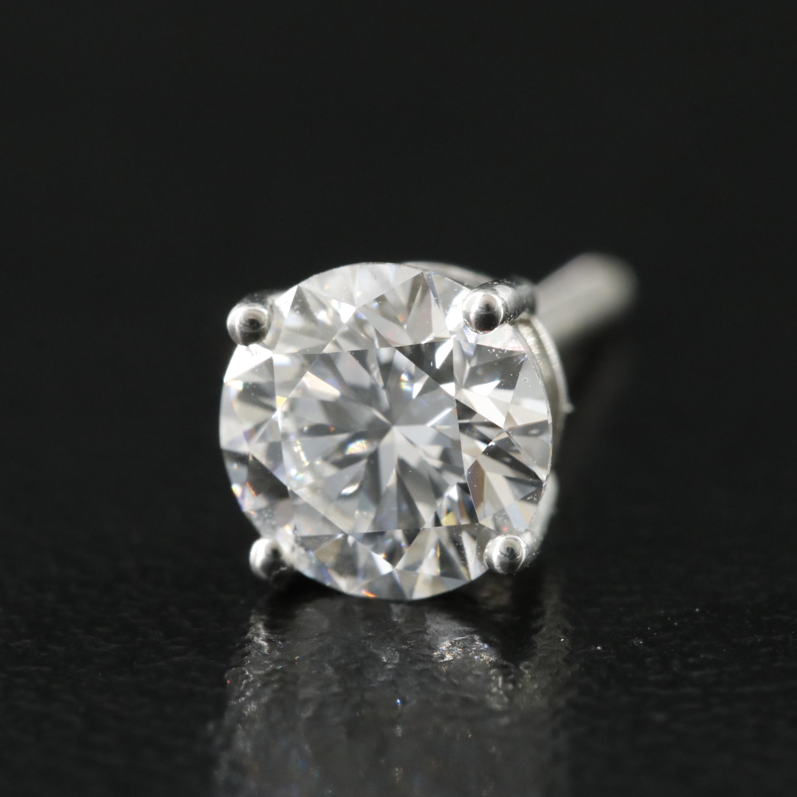 Platinum 2.10 CTW Lab Grown Diamond Stud Earrings with IGI Reports