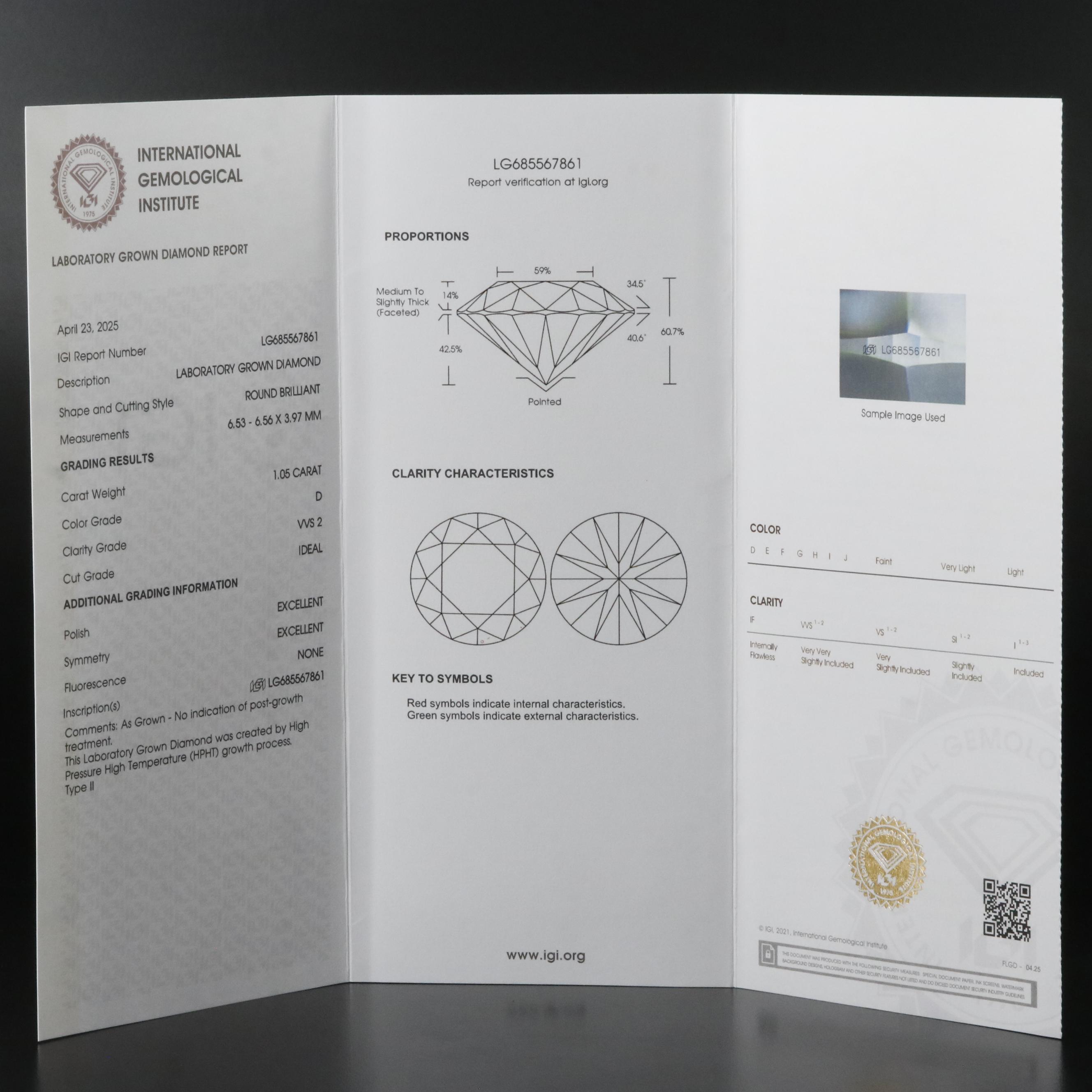 Platinum 2.10 CTW Lab Grown Diamond Stud Earrings with IGI Reports