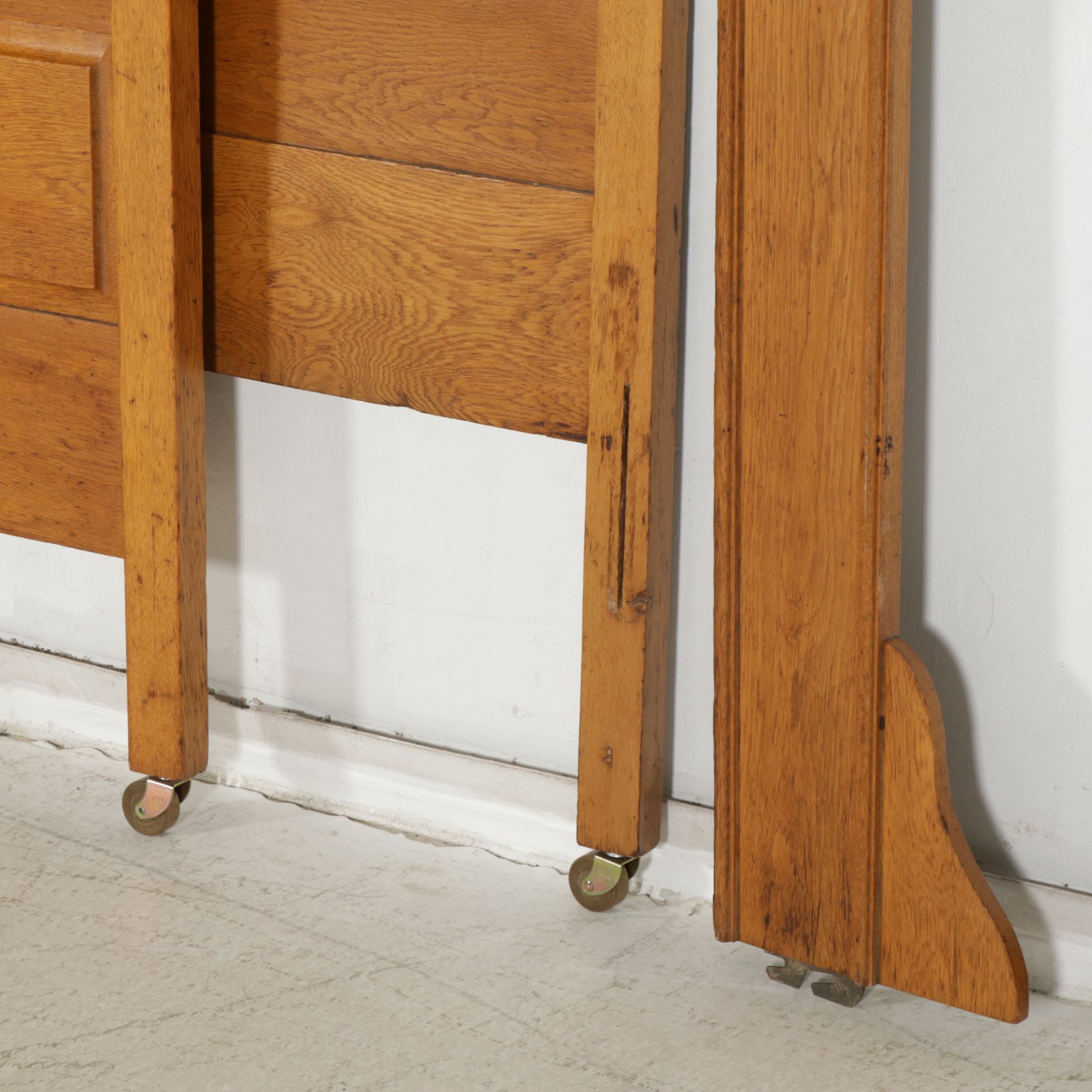 Oak Full-Size Bed Frame, Early 20th Century