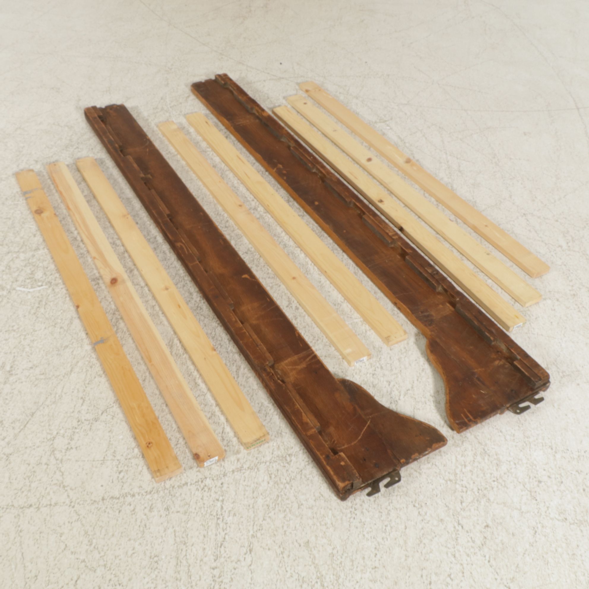 Oak Full-Size Bed Frame, Early 20th Century