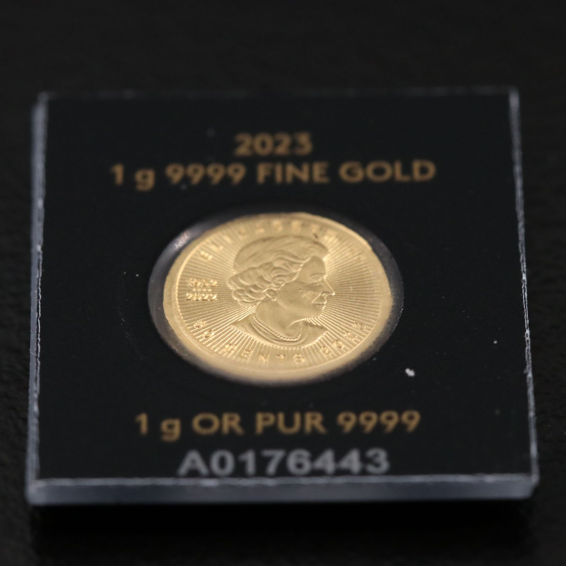 2023 Canada Fifty Cents One Gram Gold Maple Leaf Coin