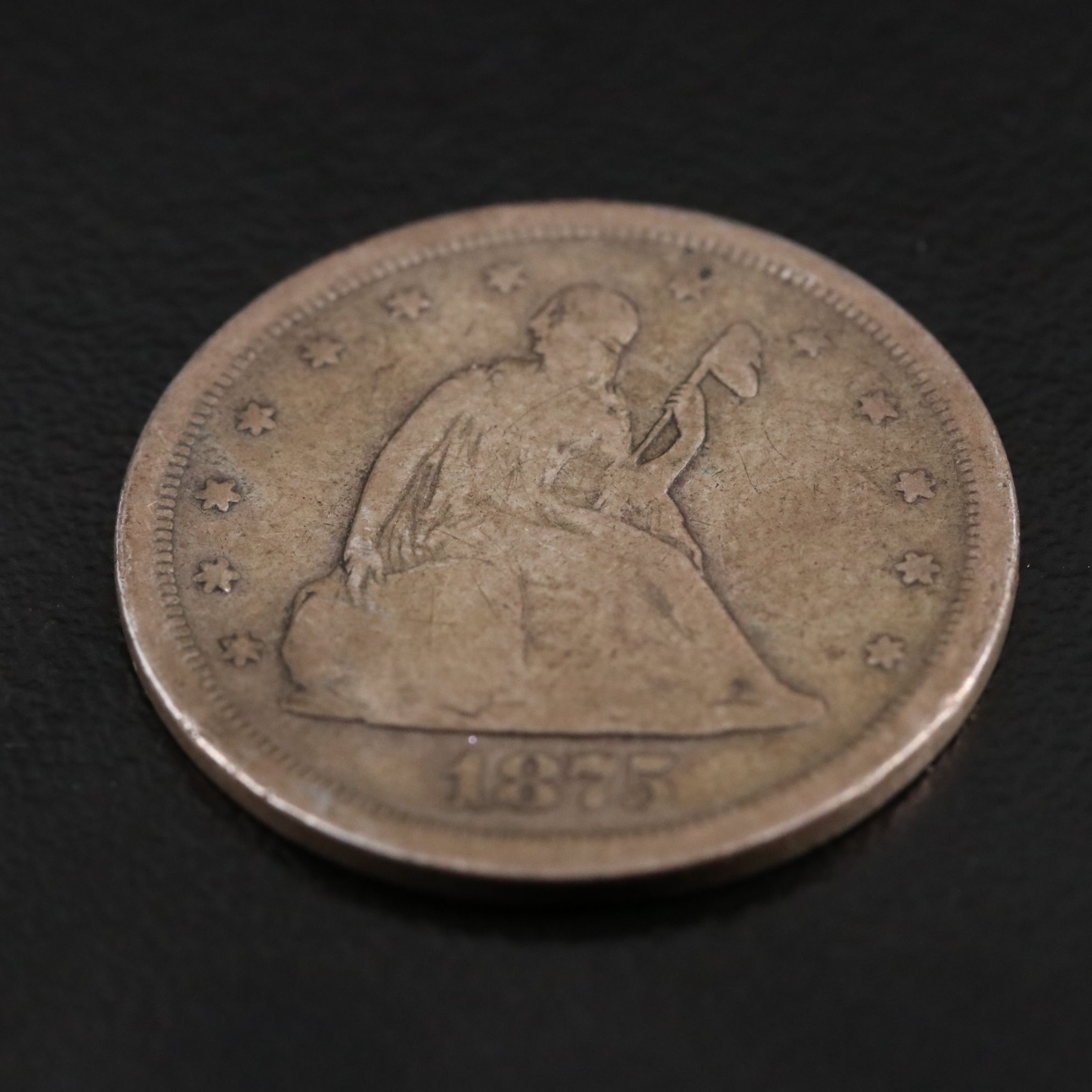 1875-S Seated Liberty Twenty Cent Silver Coin