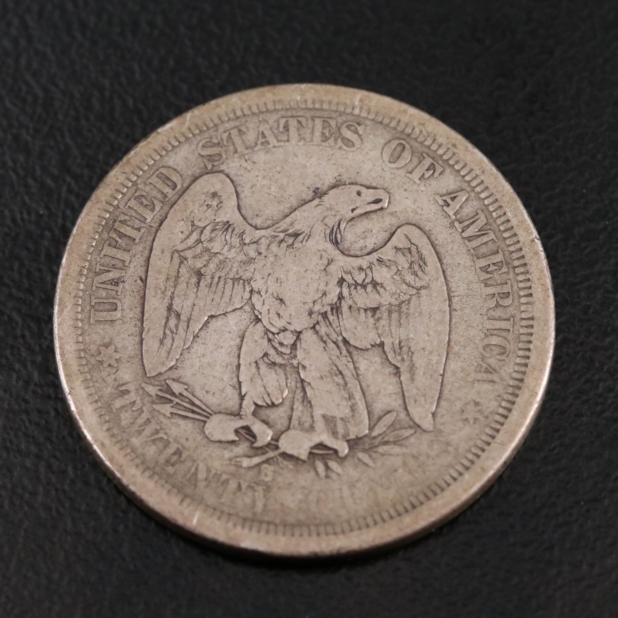 1875-S Seated Liberty Twenty Cent Silver Coin