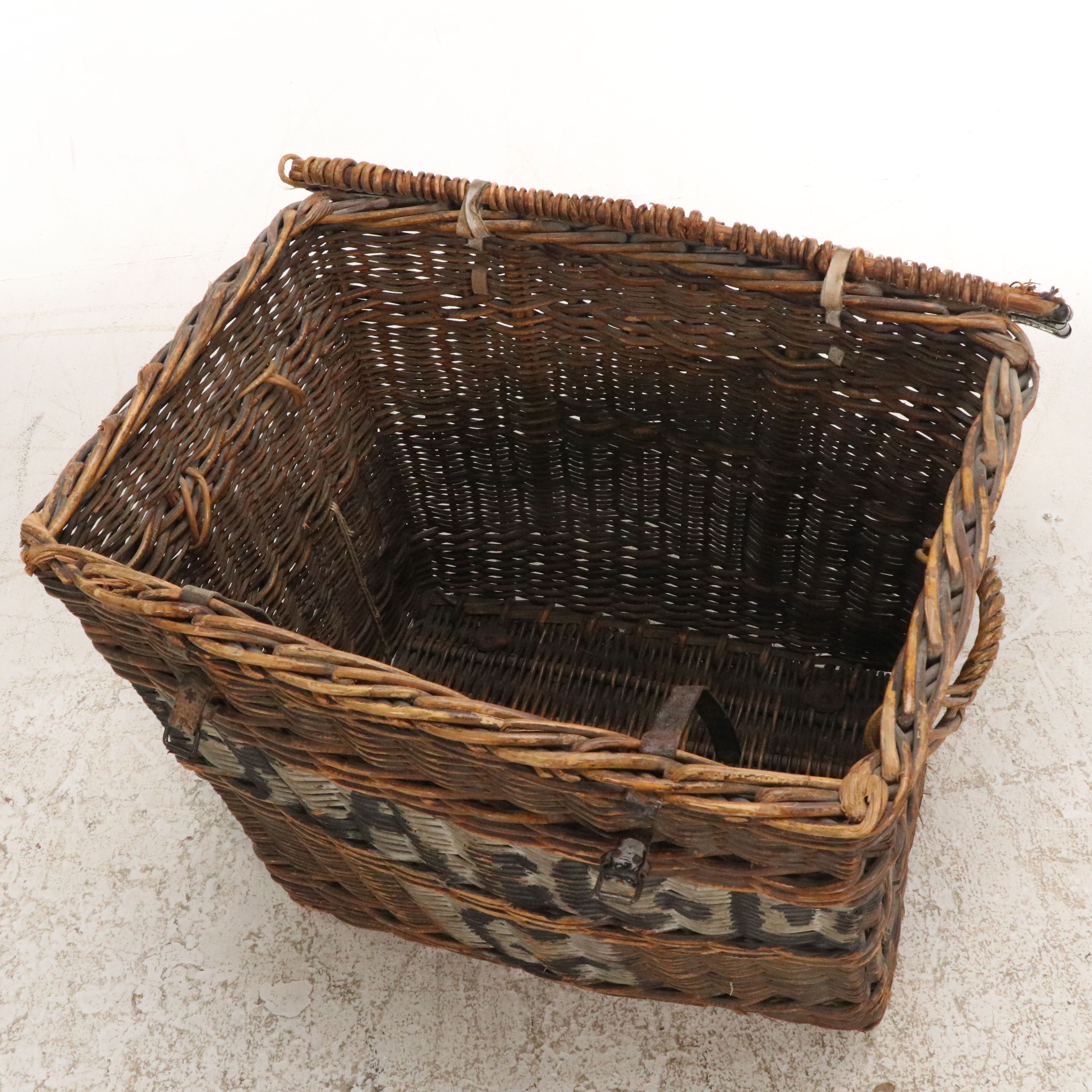 English Wicker Mill Basket, Late 19th/ Early 20th Century