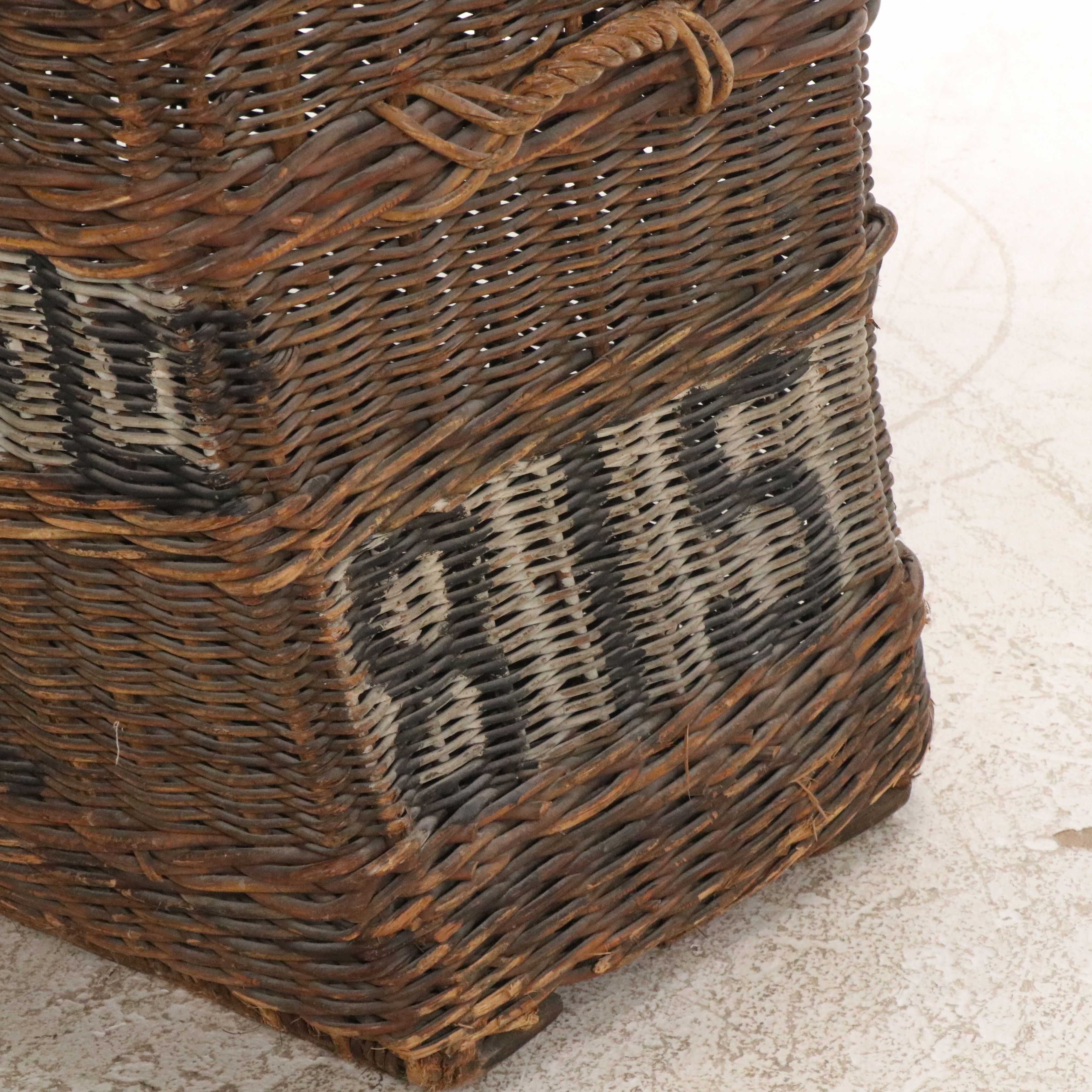 English Wicker Mill Basket, Late 19th/ Early 20th Century