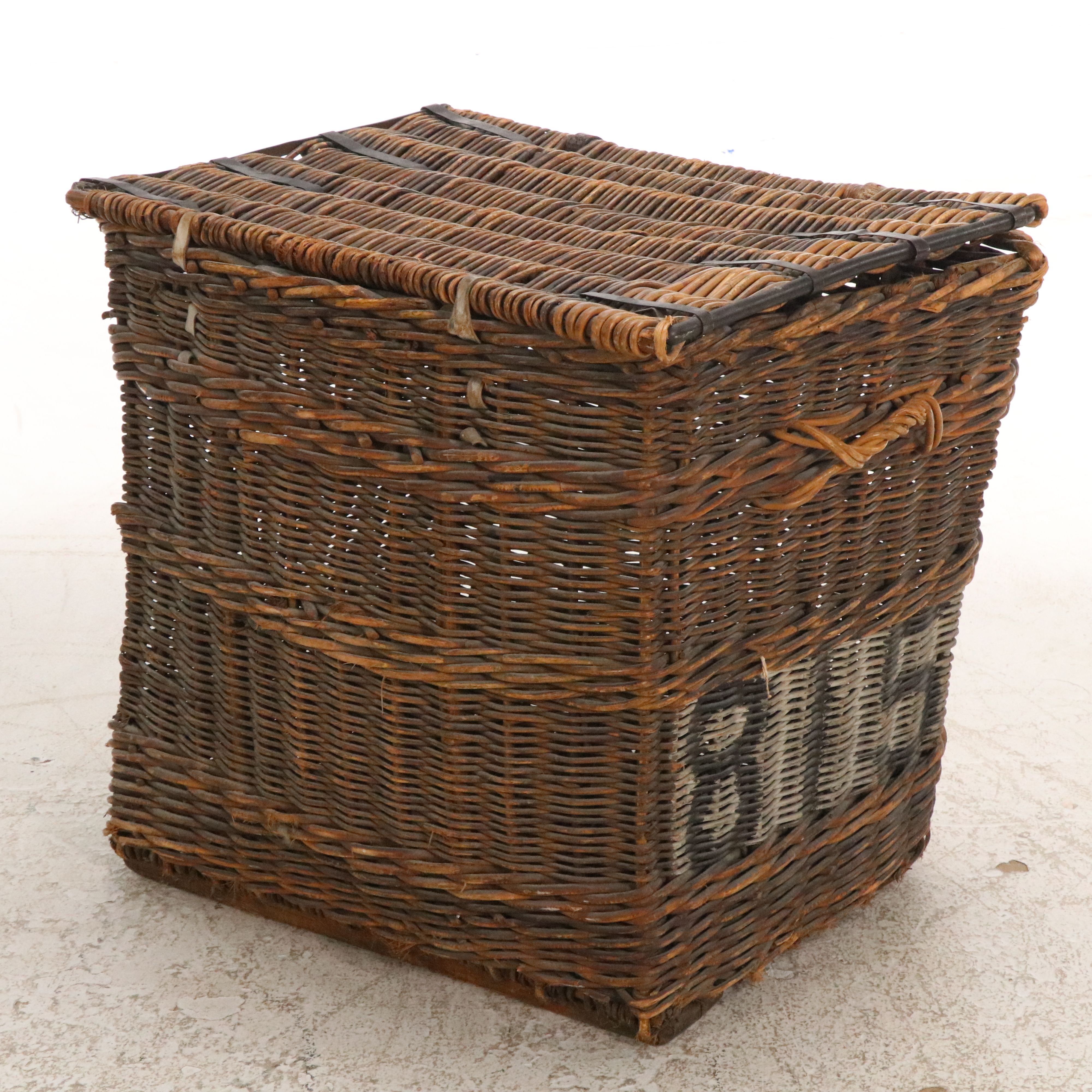 English Wicker Mill Basket, Late 19th/ Early 20th Century