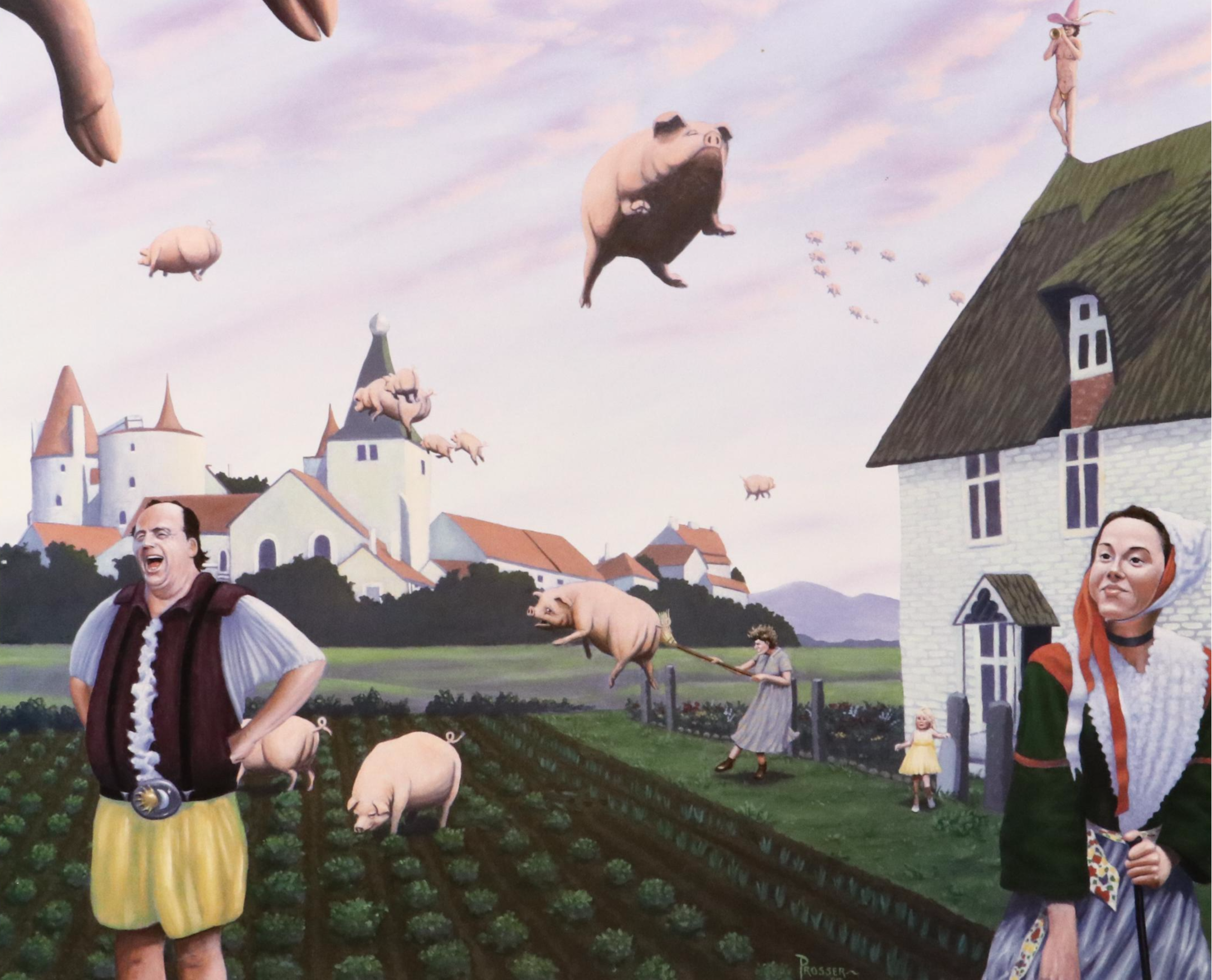 William Prosser Offset Lithograph "When Pigs Fly," 1995