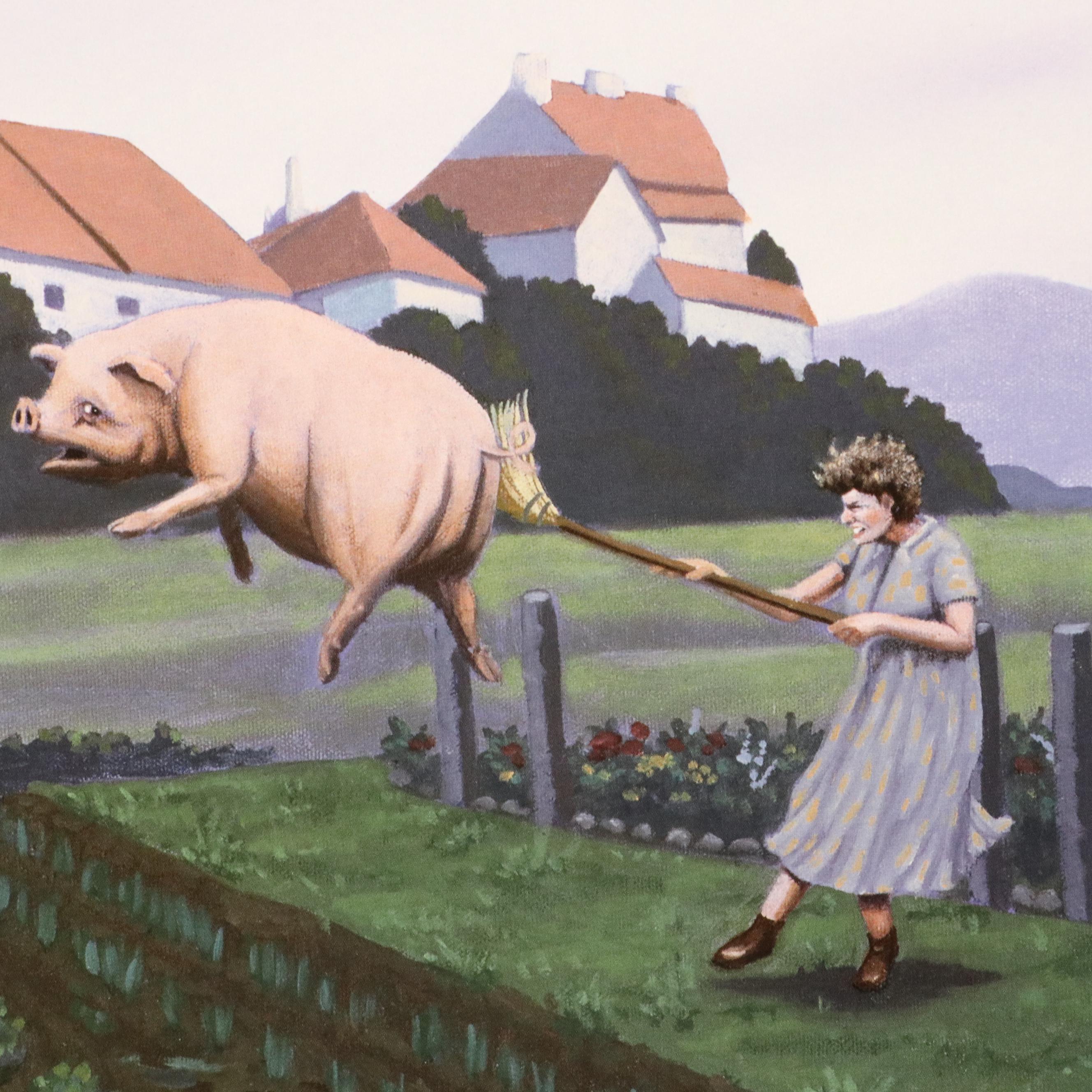 William Prosser Offset Lithograph "When Pigs Fly," 1995