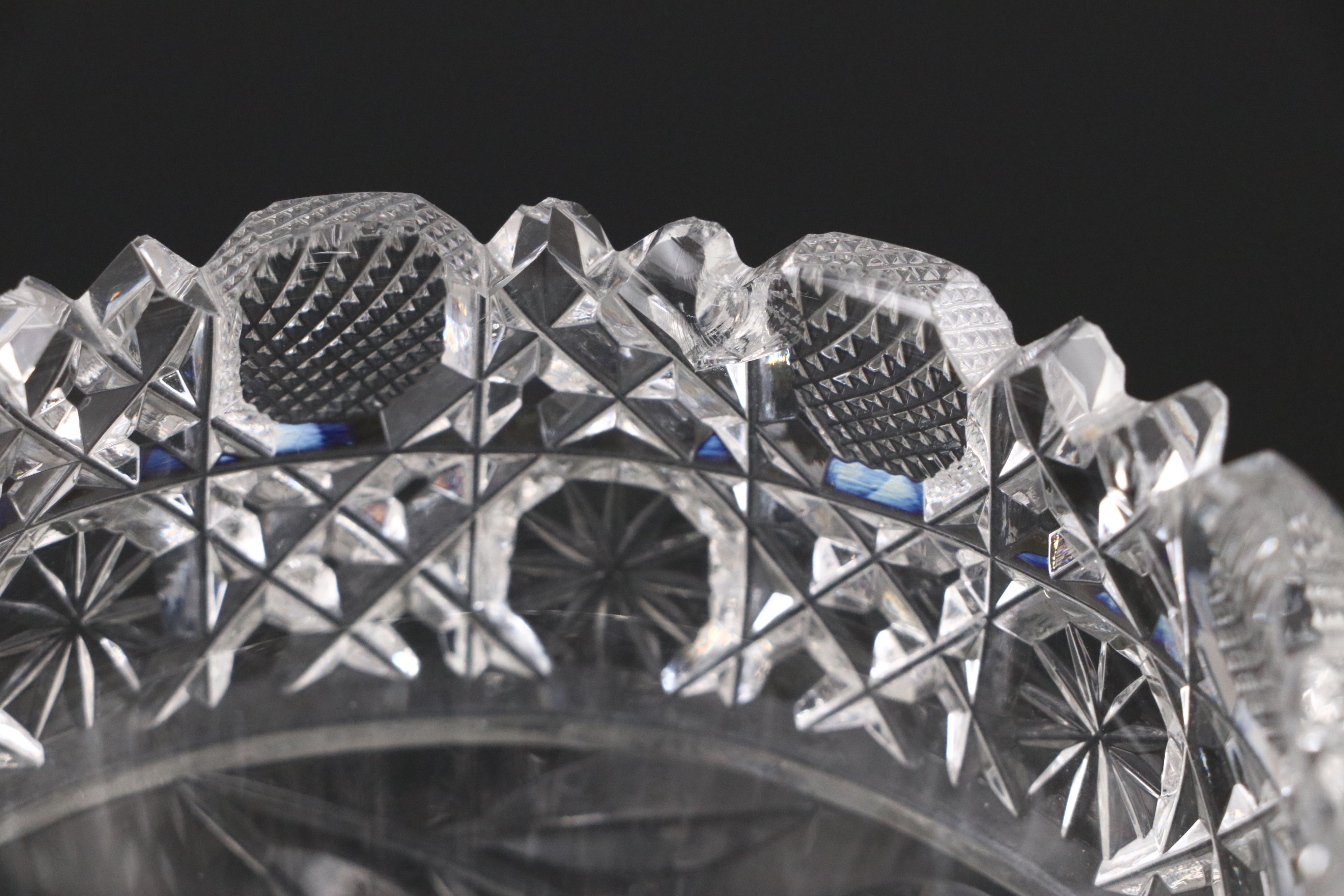 American Brilliant Cut Crystal Vase, Hobnail Glass Bowl, and More Table Décor