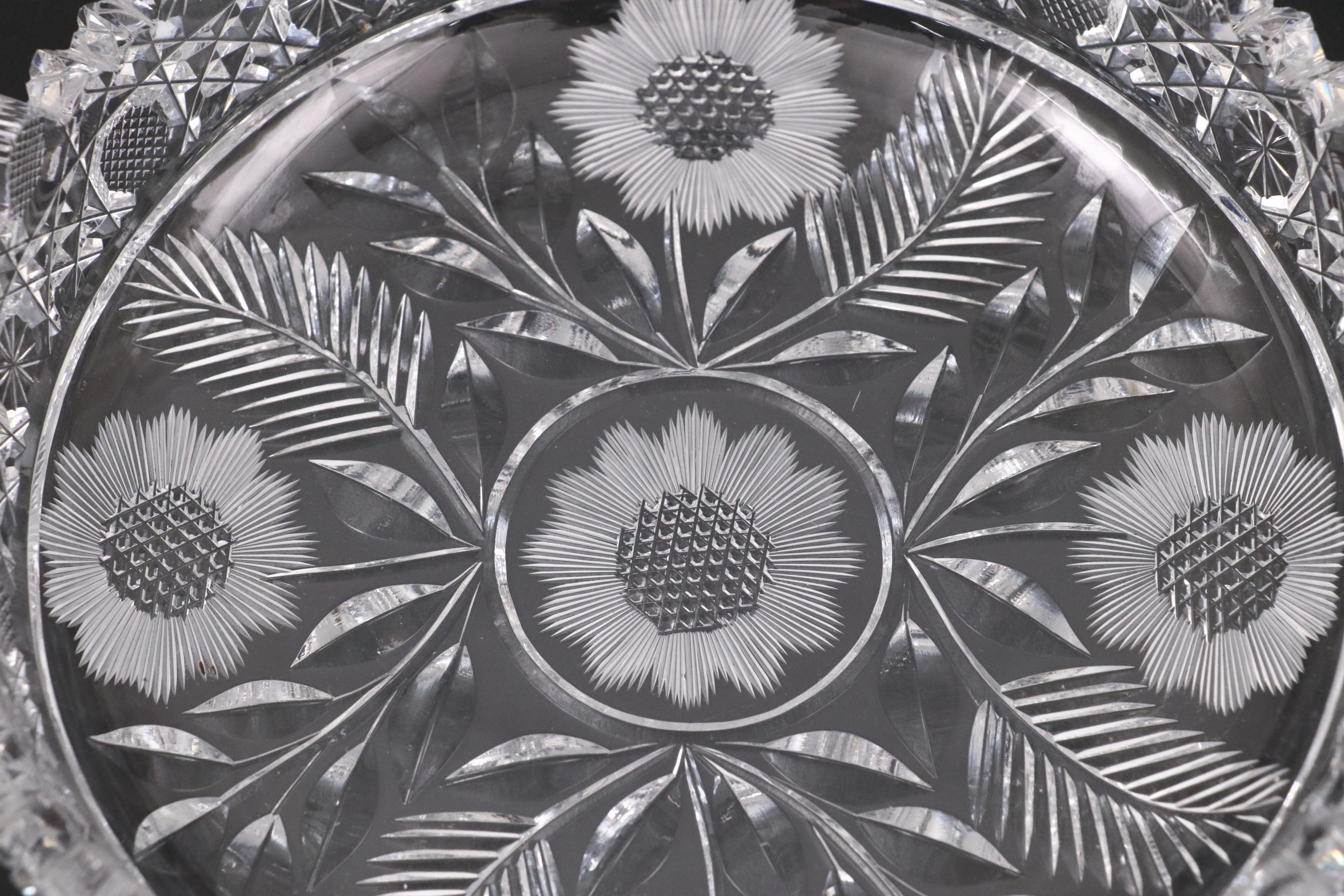 American Brilliant Cut Crystal Vase, Hobnail Glass Bowl, and More Table Décor