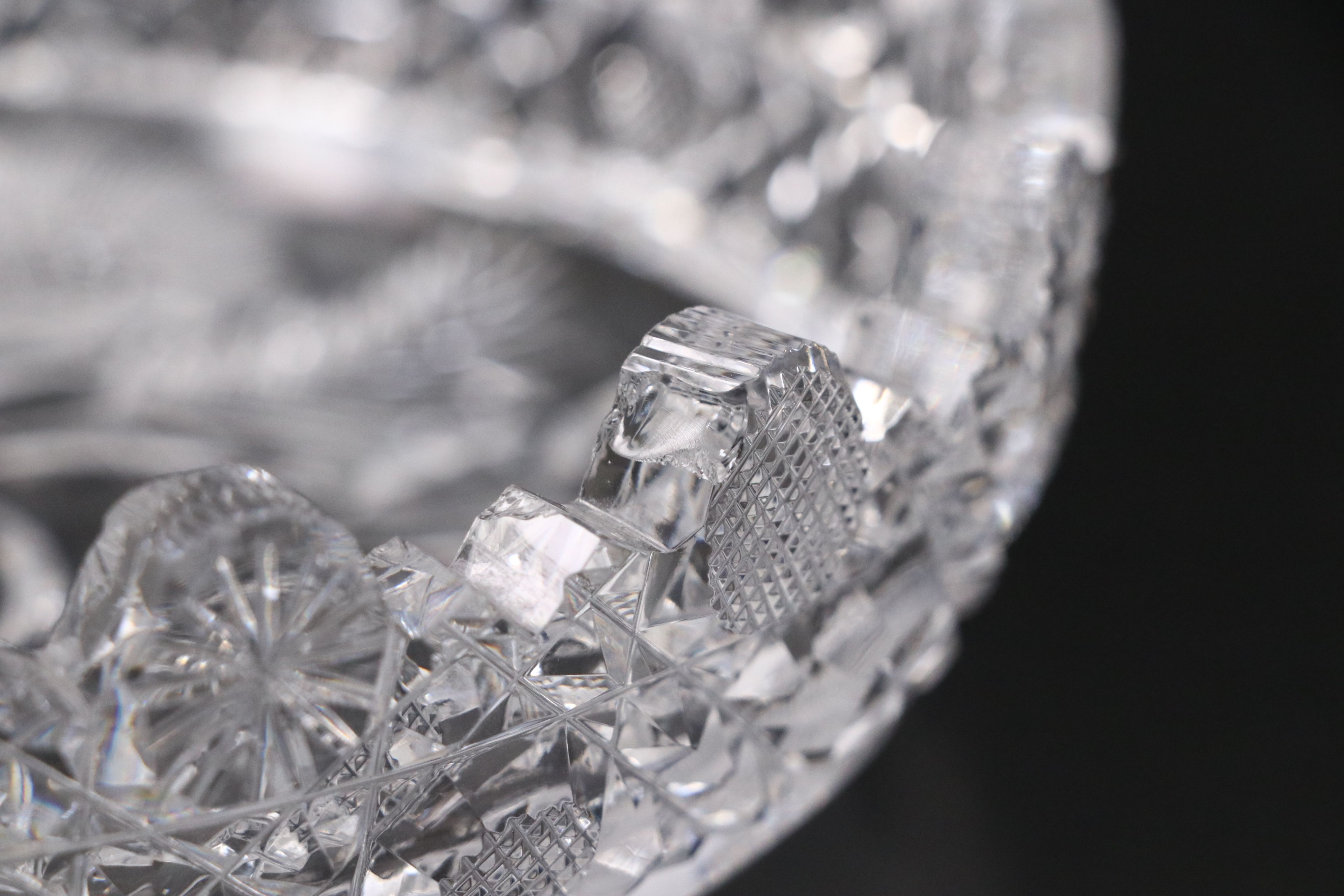 American Brilliant Cut Crystal Vase, Hobnail Glass Bowl, and More Table Décor