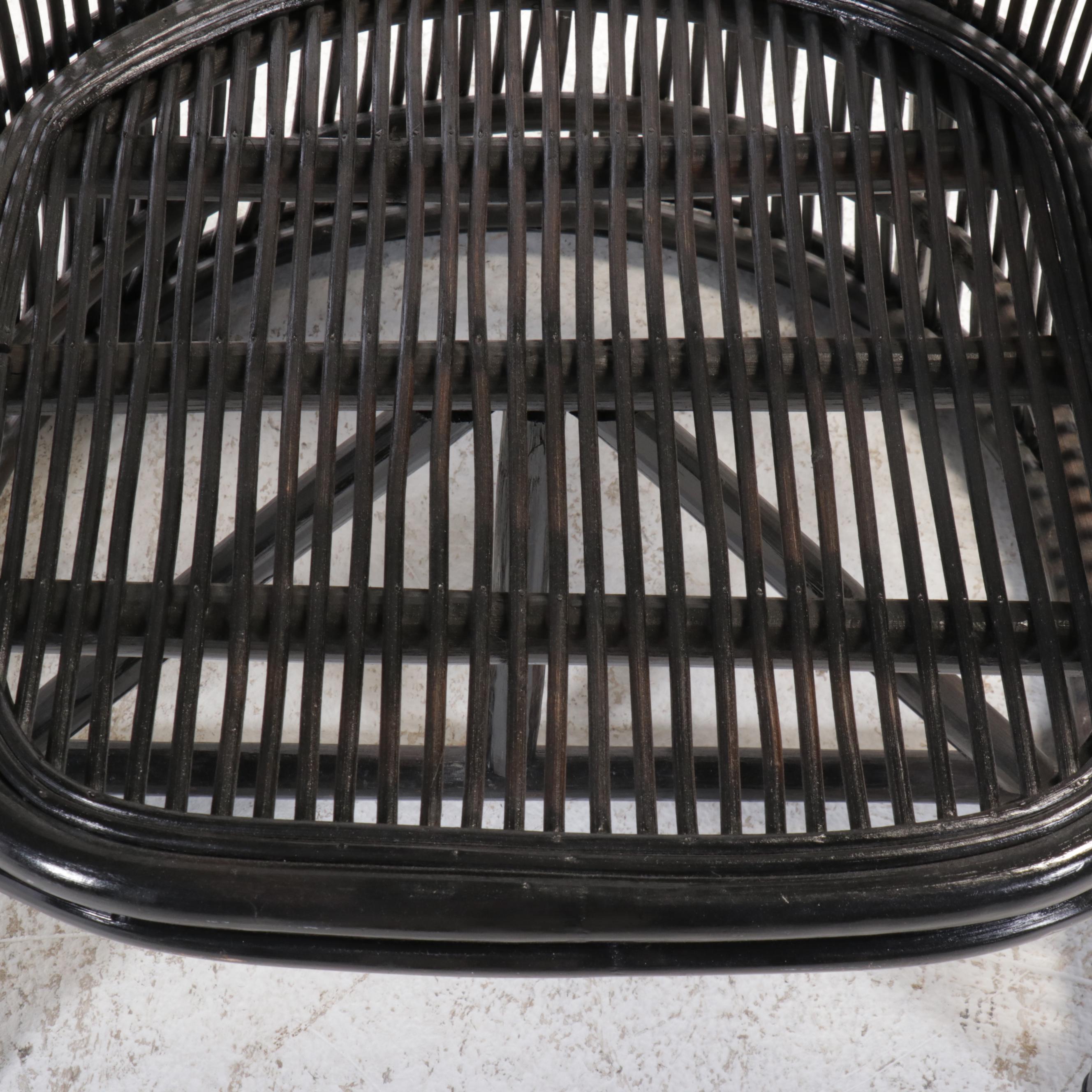 Painted Rattan Armchair