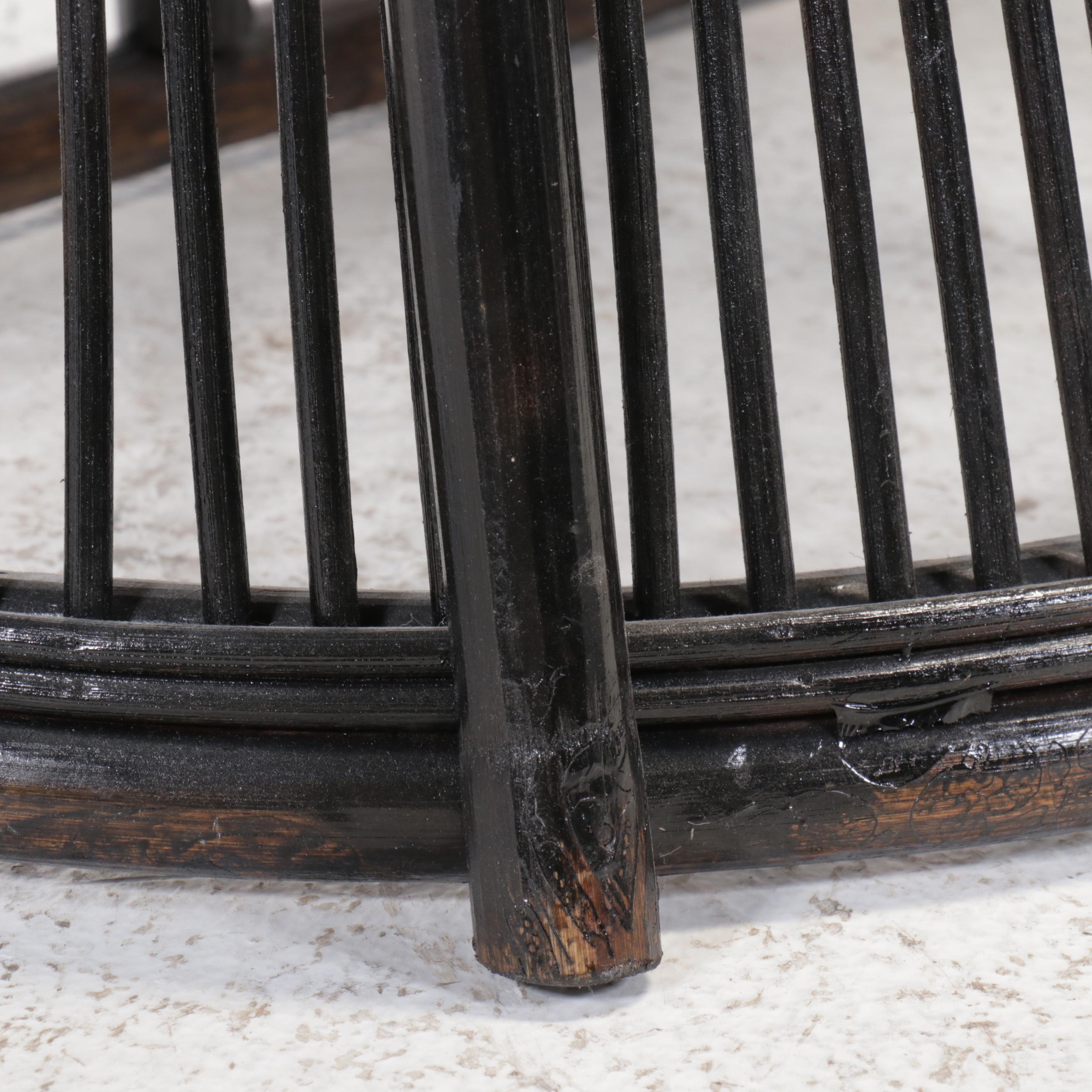 Painted Rattan Armchair