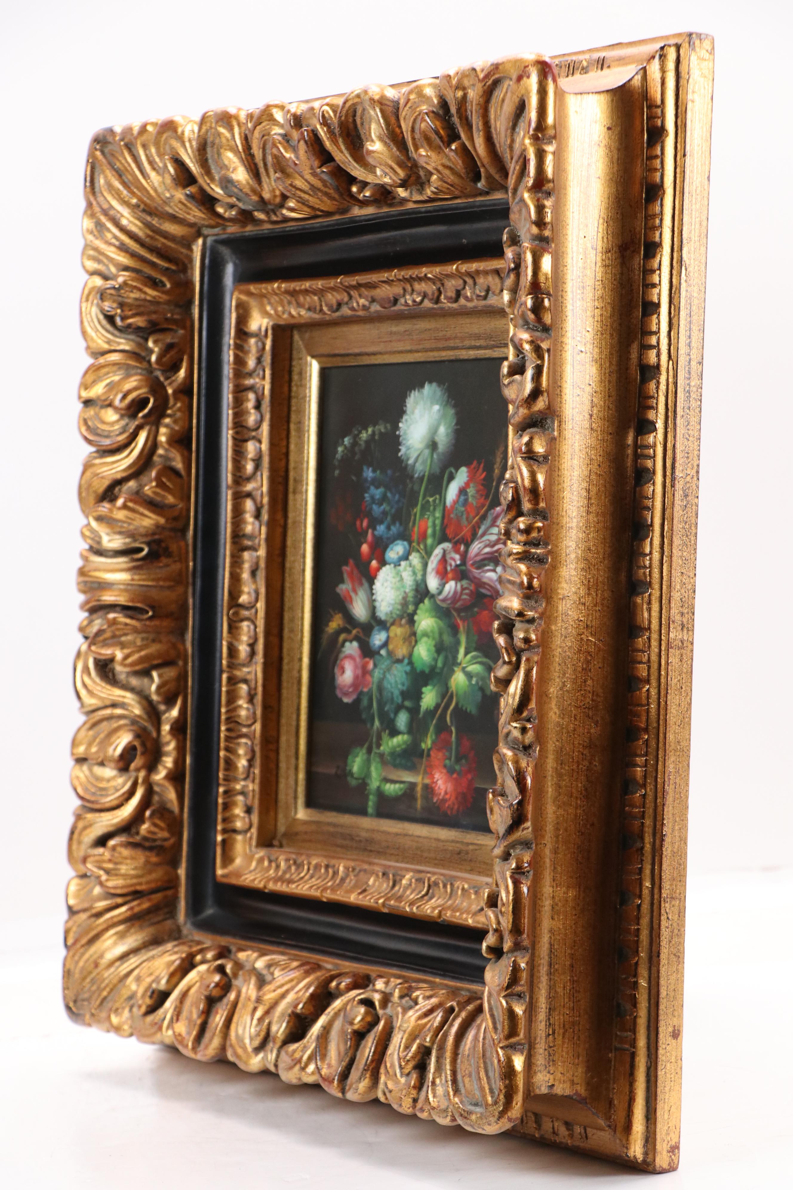 Dutch Style Floral Still Life Oil Painting, 21st Century